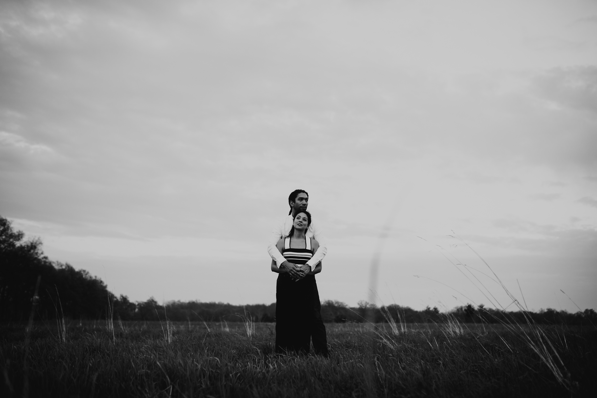 Hudson Valley Engagement session with apple blossoms, mountain v