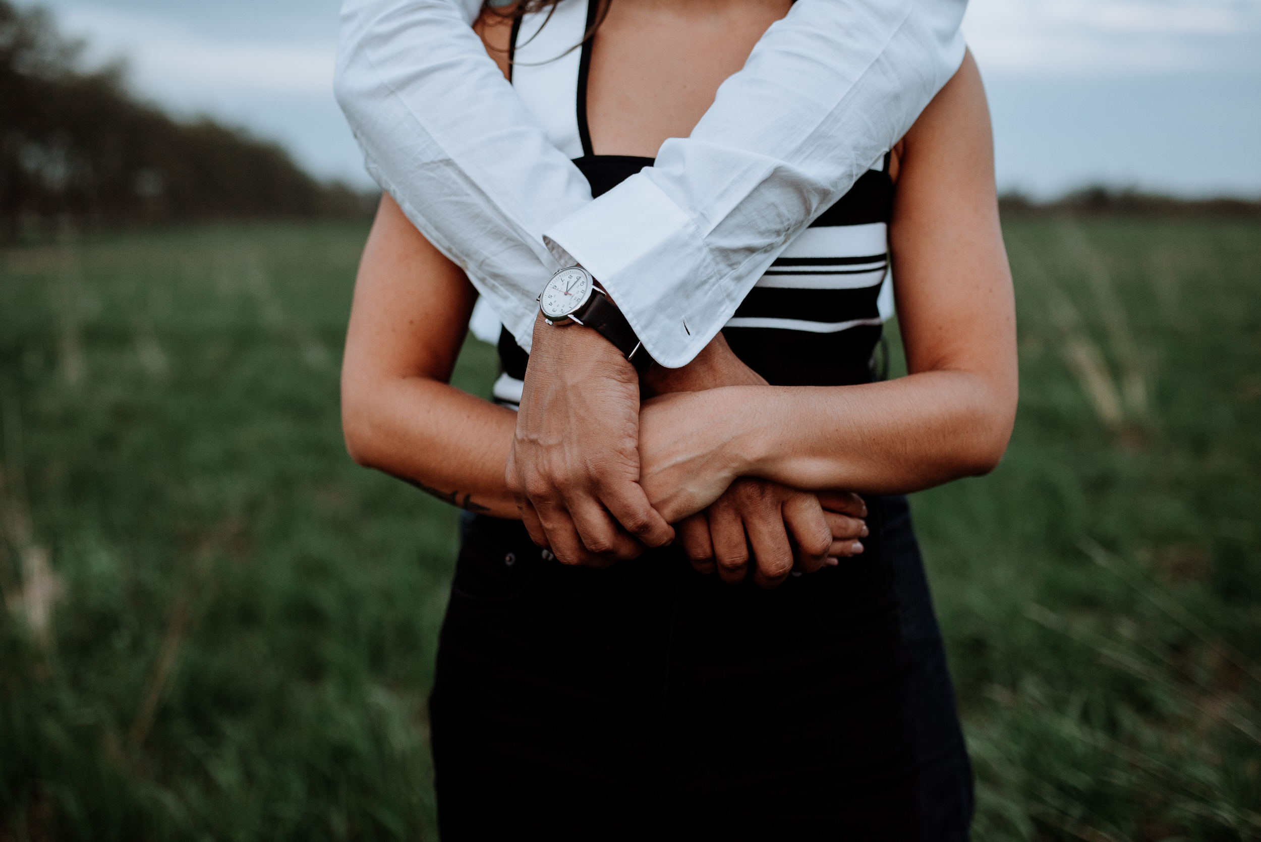 Hudson Valley Engagement session with apple blossoms, mountain v