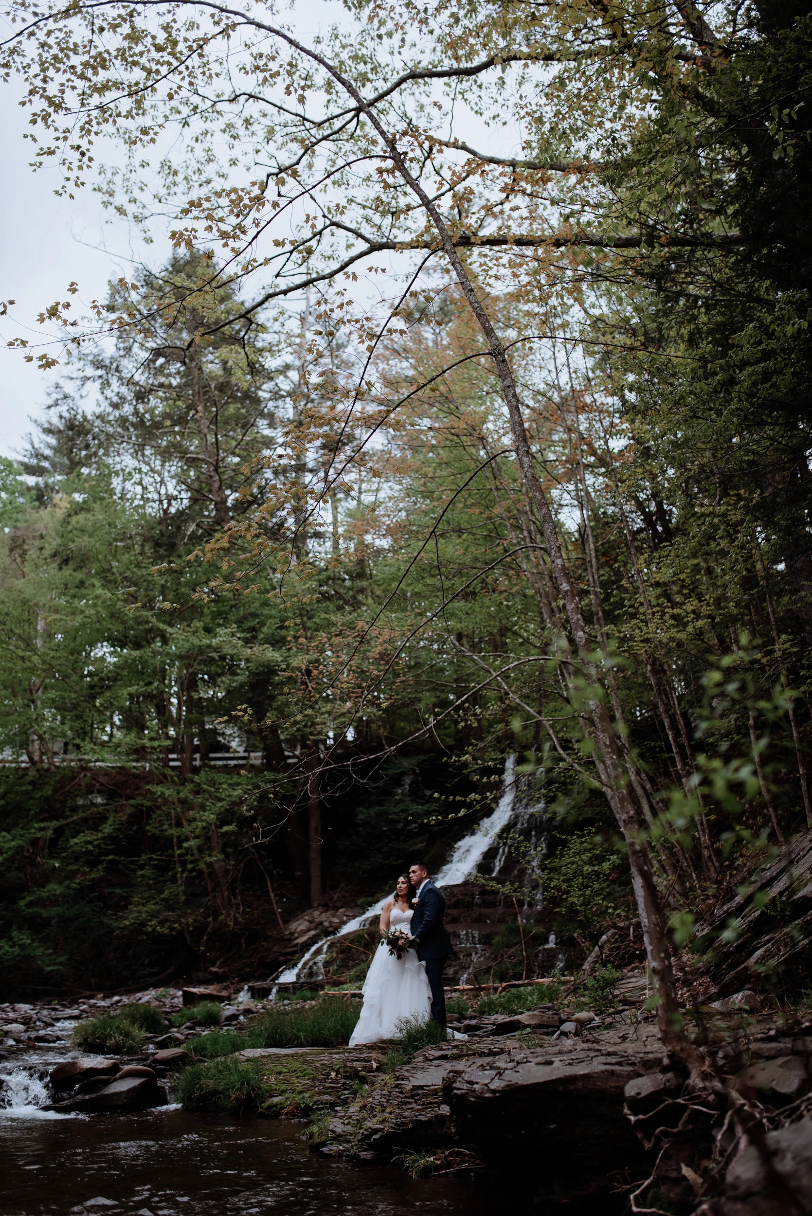 Catskills Wedding at Glen Falls House in Roundtop, Woodsy, Water