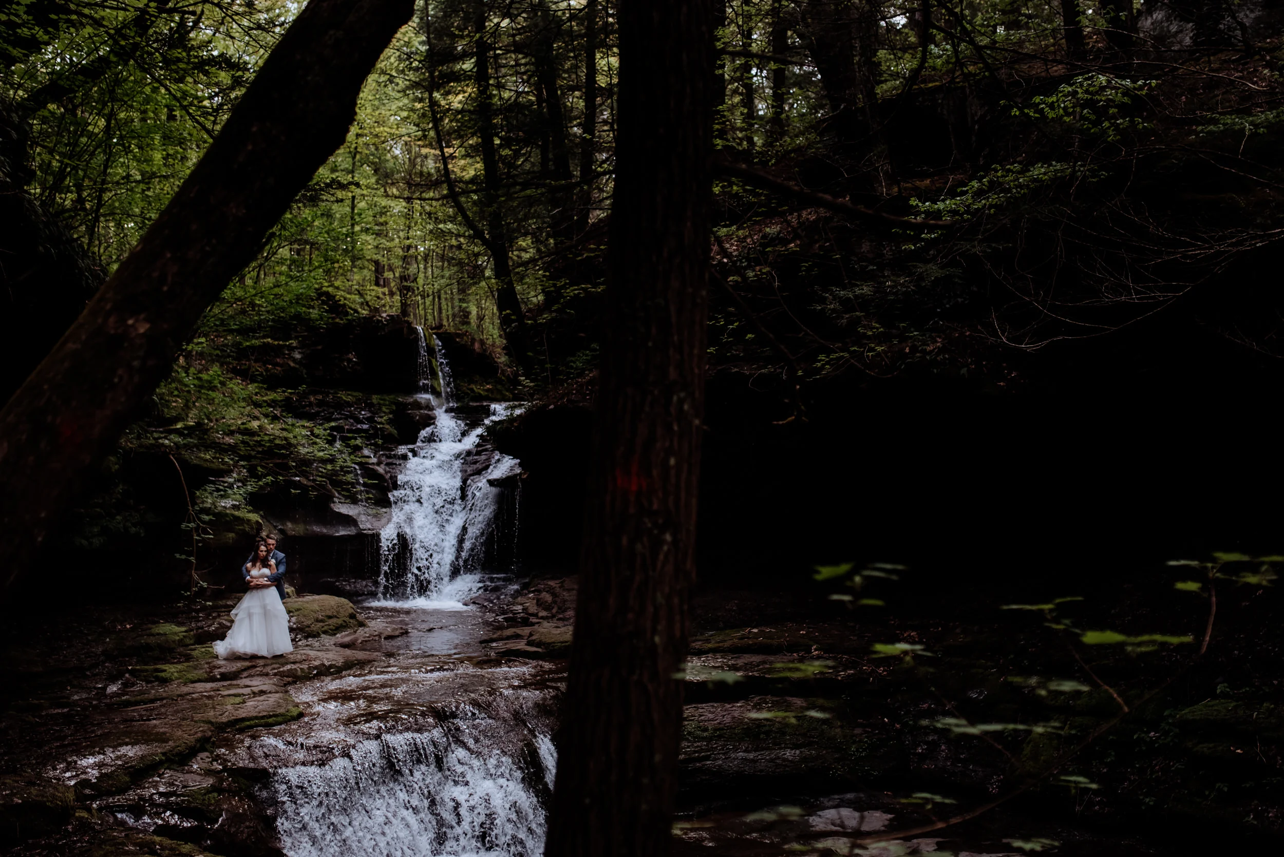 Catskills Wedding at Glen Falls House in Roundtop, Woodsy, Water