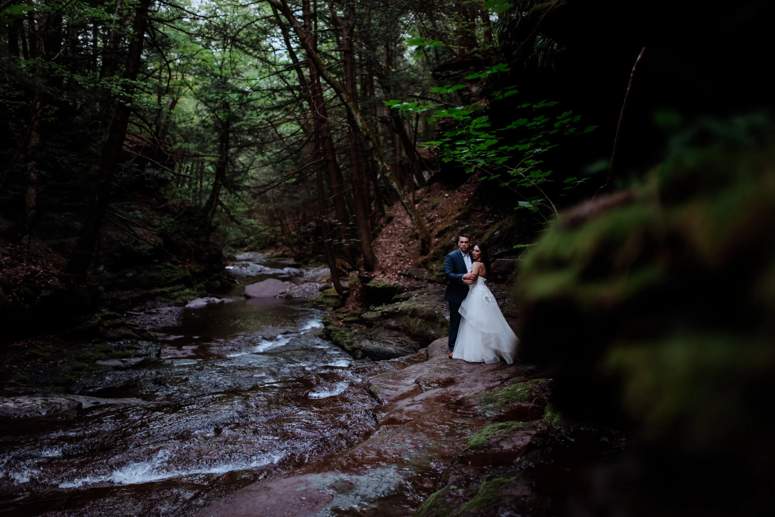 Catskills Wedding at Glen Falls House in Roundtop, Woodsy, Water