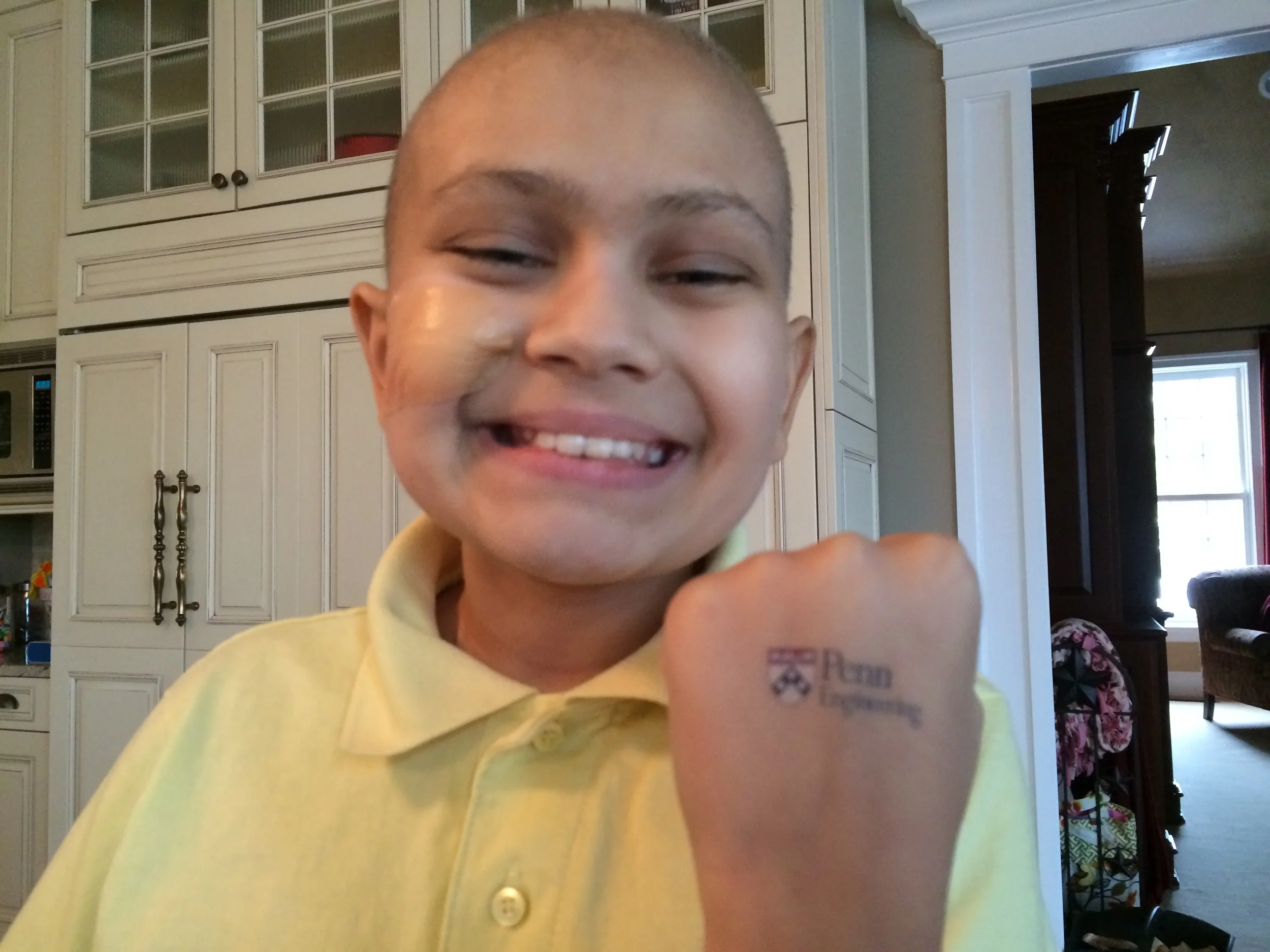 Naya in 2014 returning from a science field trip, during her "remission"