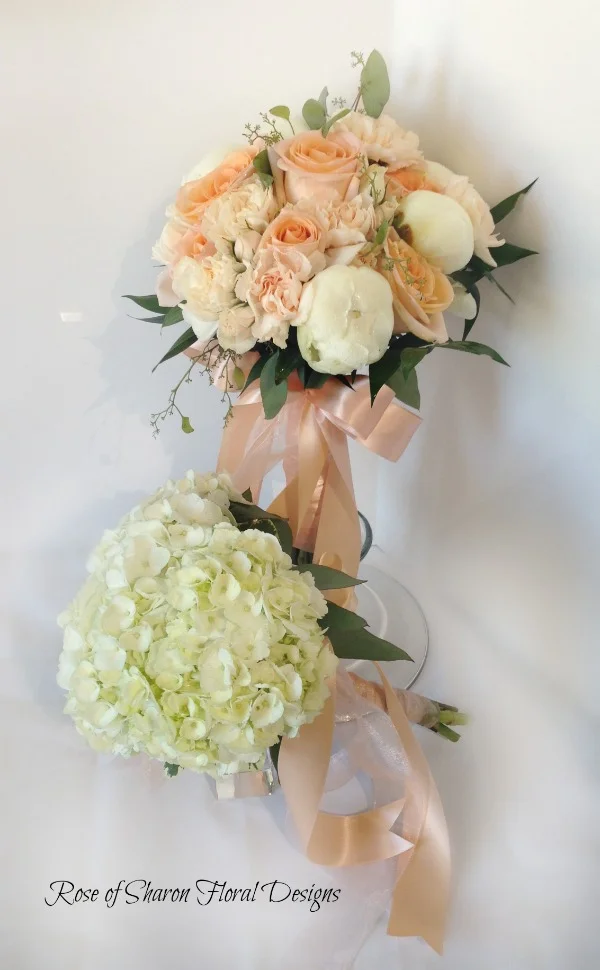 Peach Hydrangea Bouquet