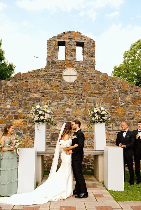 rose of sharon floral design studio wedding flowers sassafras springs vineyard fayetteville arkansas whimsical pastel colorful wedding bouquet photo by ana nunez