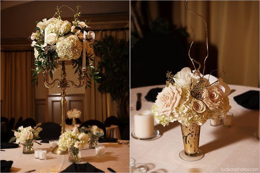 hudson photo blush centerpieces