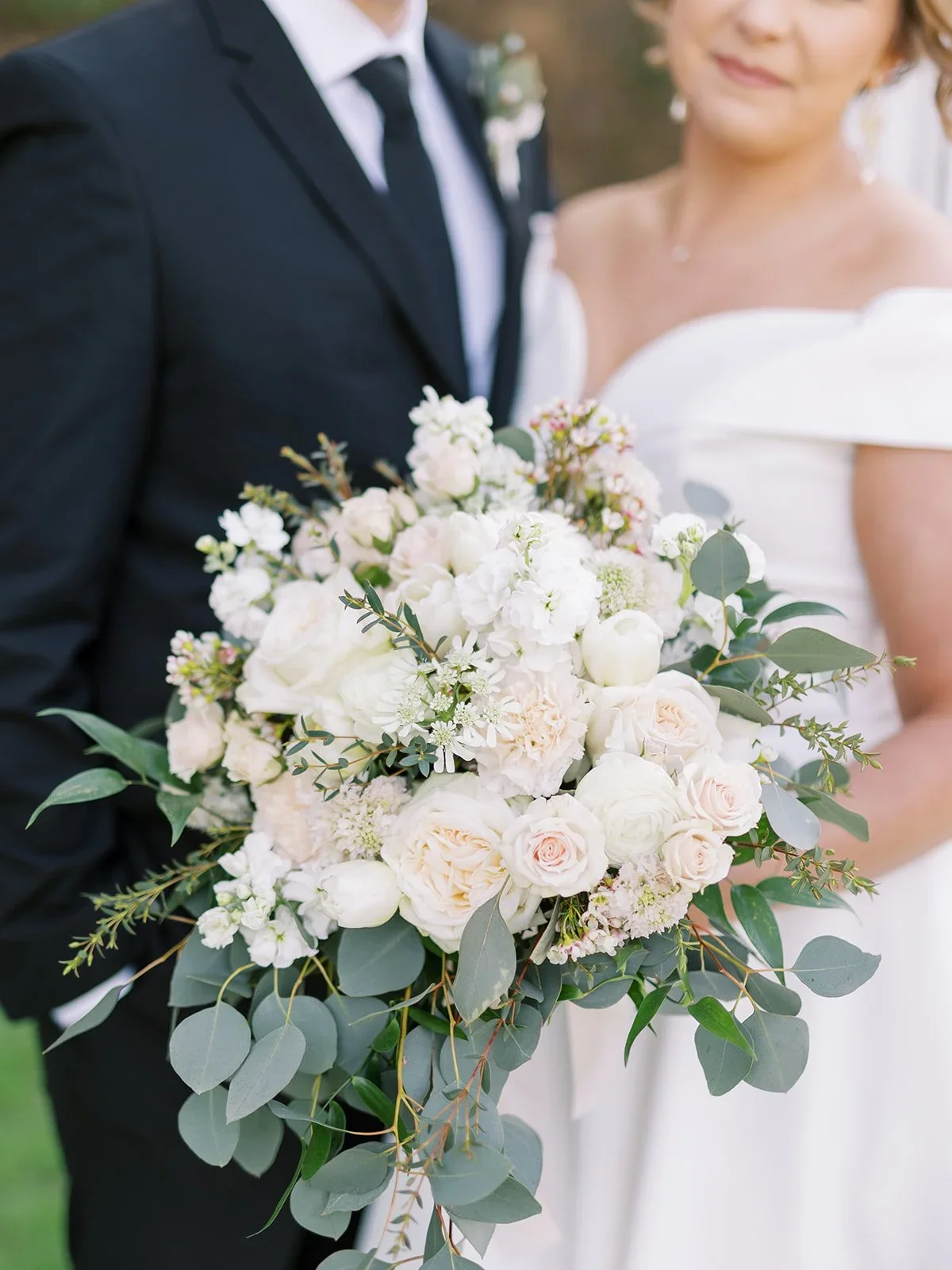 rose of sharon florist blush white bridal bouquet