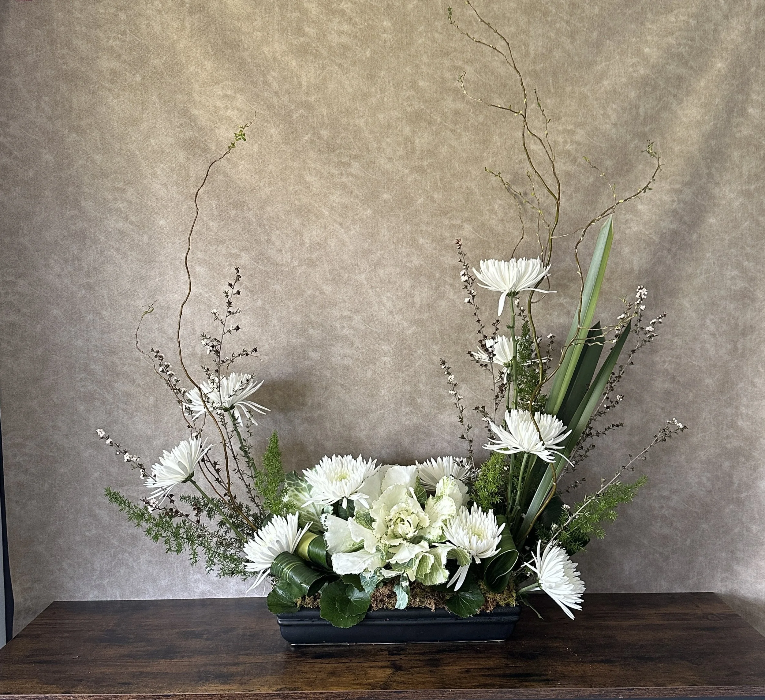 white kale arrangement - Rose of Sharon.jpg