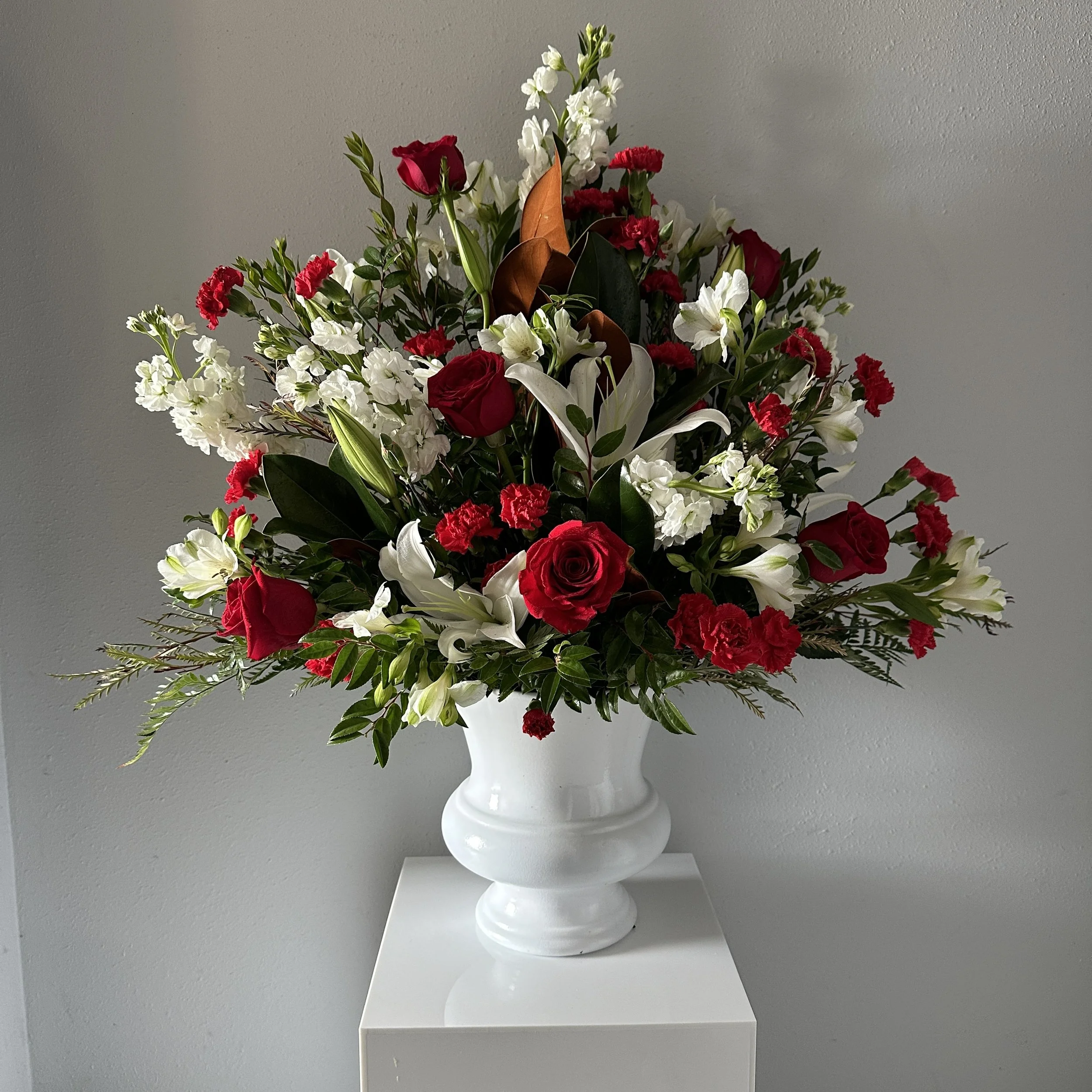red and white sympathy urn - Rose of Sharon.jpg
