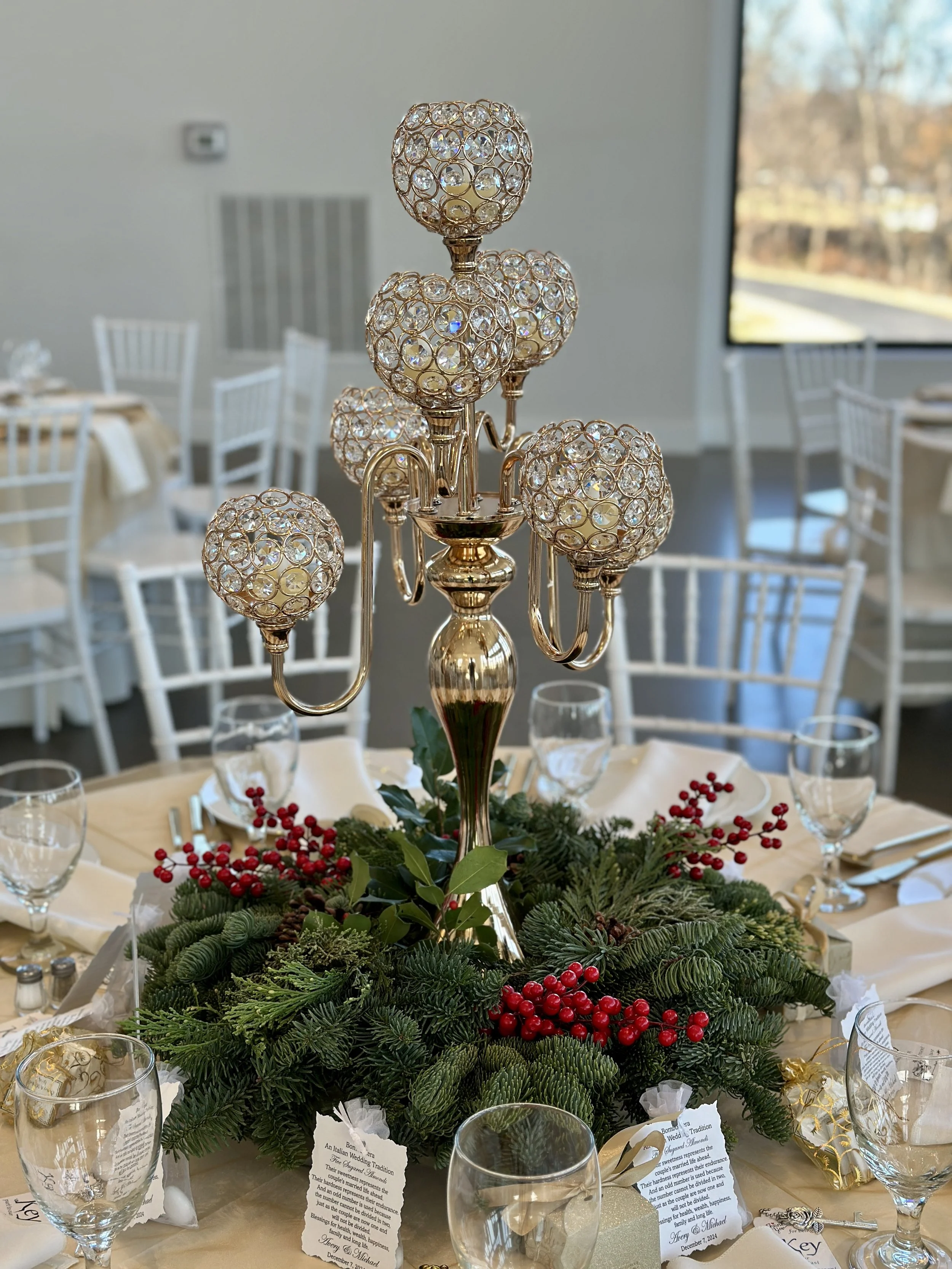 rose of sharon floral design studio wedding flowers winter wedding osage house northwest arkansas wreath centerpiece candle