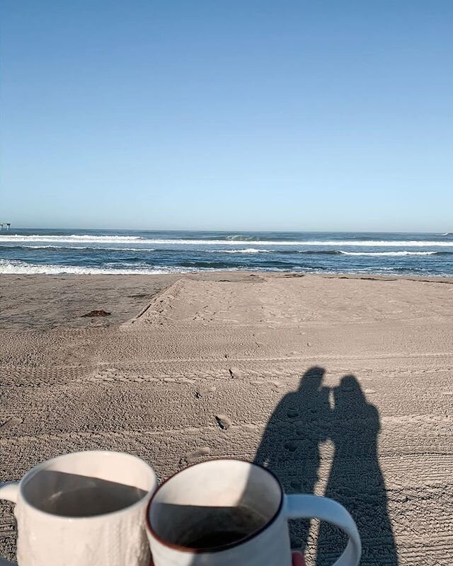 Cheers! Here's to future Coffee dates (and real dates too), walks on the beach and surfs with good friends. Here's to those hikes we're going to take and camping trips and picnics and bonfire's too. Here's to keeping your head up and your cup full. W