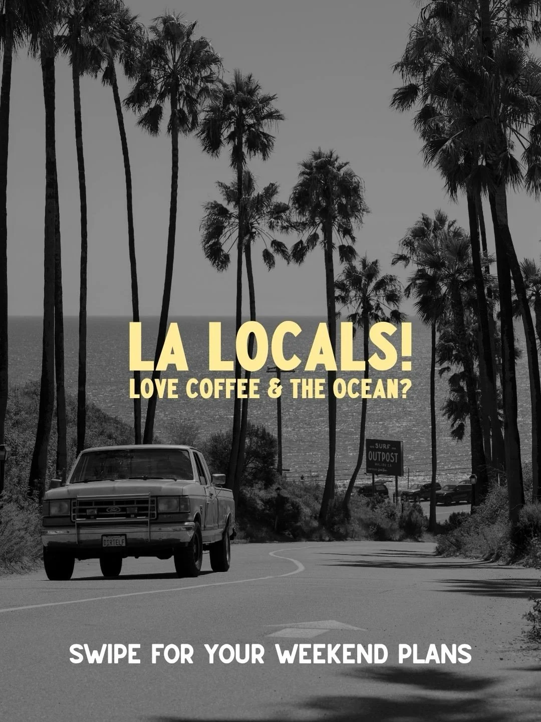 LA friends! We&rsquo;re popping up in Malibu this weekend ☕🌊

Come hang at the surf outpost, grab a cup, and take in the ocean view. We&rsquo;ll be serving fresh pour-overs &amp; cold brew. 

Send this to who you&rsquo;re bringing and pull up.

📍 M