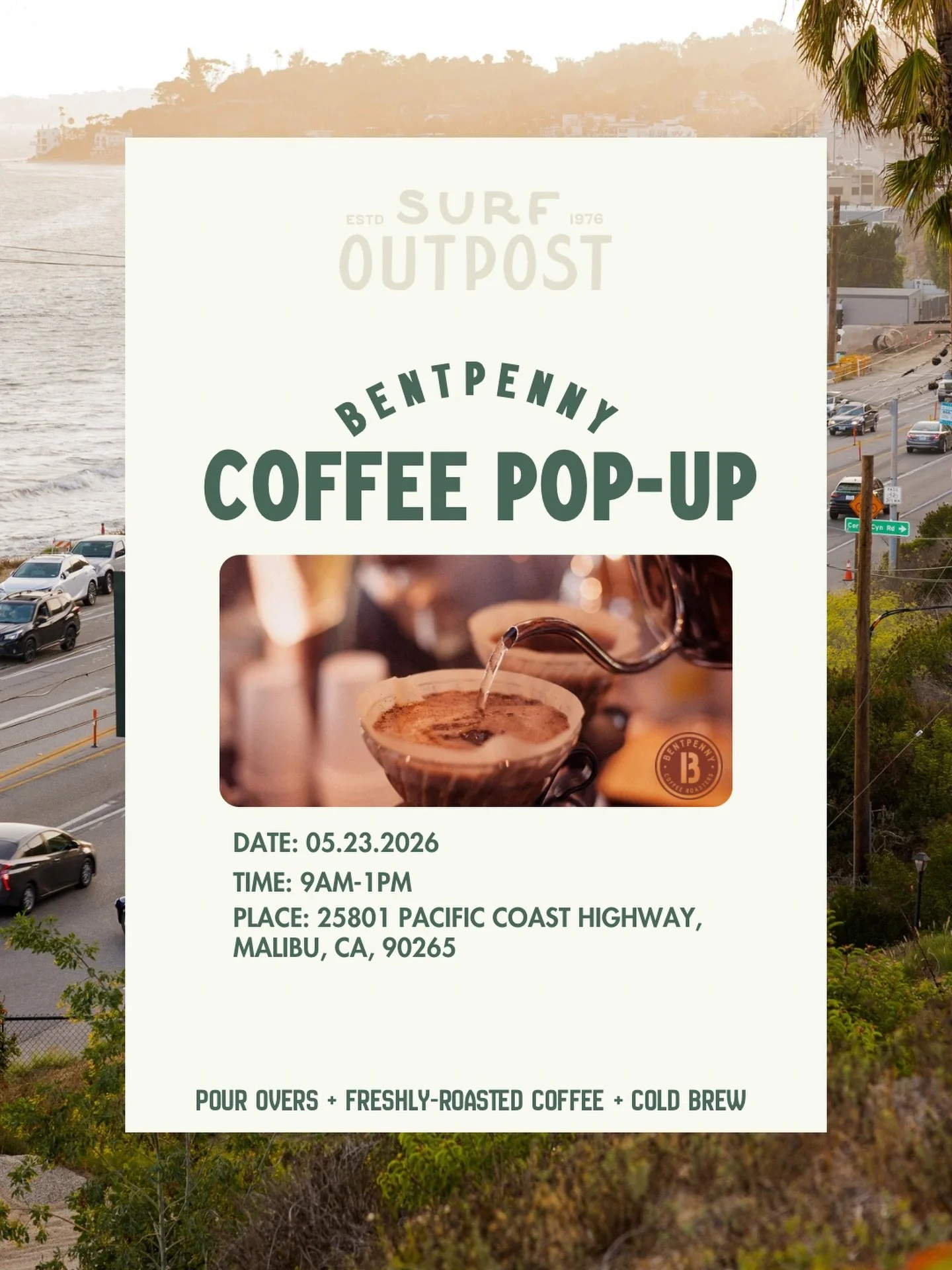 Malibu! We&rsquo;re back pouring coffee this weekend ☕🌊

Come hang, enjoy the sunshine and kick off your holiday weekend with us. We&rsquo;ll be serving cold brew &amp; pour-overs made with our organic medium roast: flying hare ⚡️

🗓️ May 23rd, 9a-