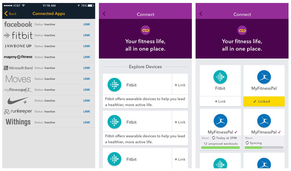 All of our features & the key actions a user can take.