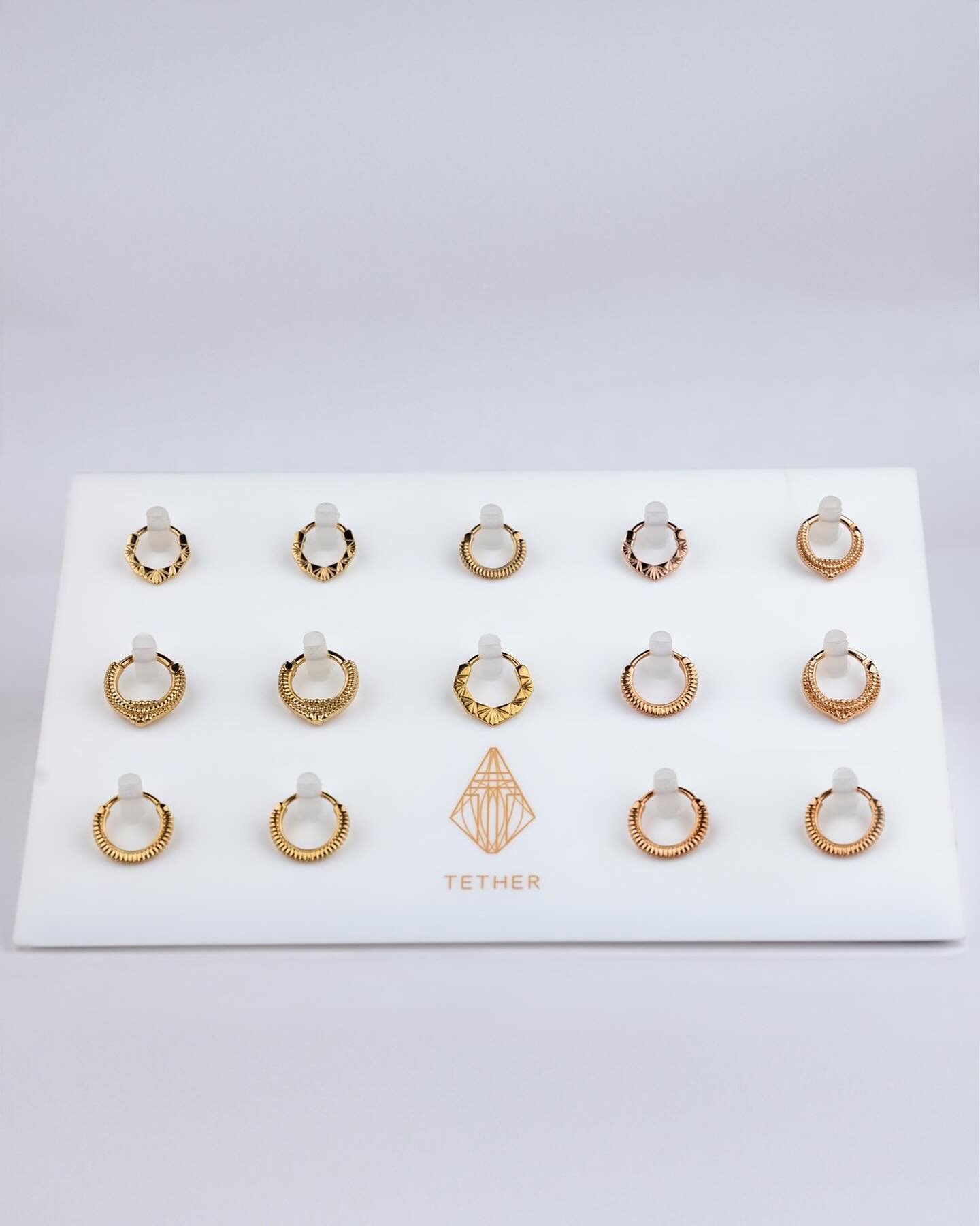 HERE BEFORE✨
 
YOUR EYES 
 
Something to always look forward to when getting some types of piercings is a ring-and these clickers from Tether are right up there as some fun options for septums, daiths, and some other fun placements once the healing i