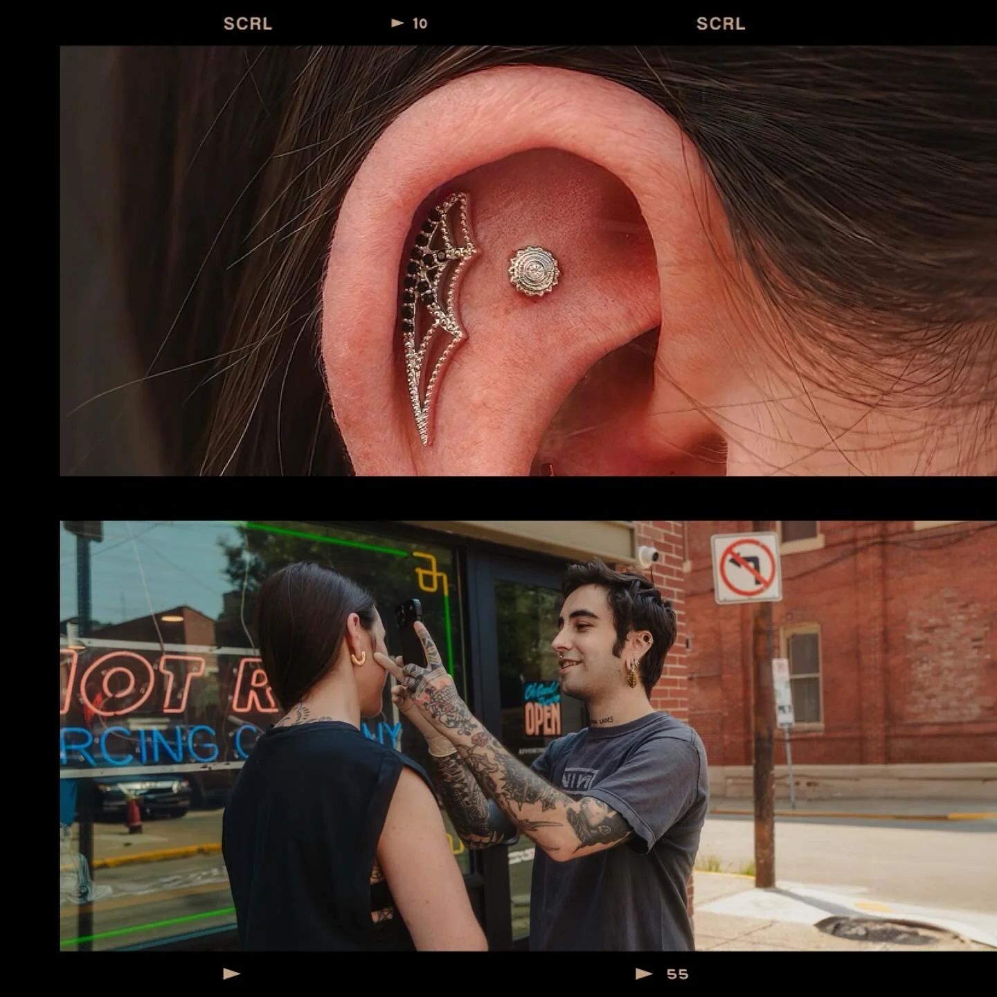 A THUNDER⛈️

hangs above me
 
A very wonderful morning spent with Danielle and London-two wonderful clients we&rsquo;ve gotten to know over the years👻Tanner added some big ol pieces to get a head start on this spooky ear for Danielle, and a sneaky d