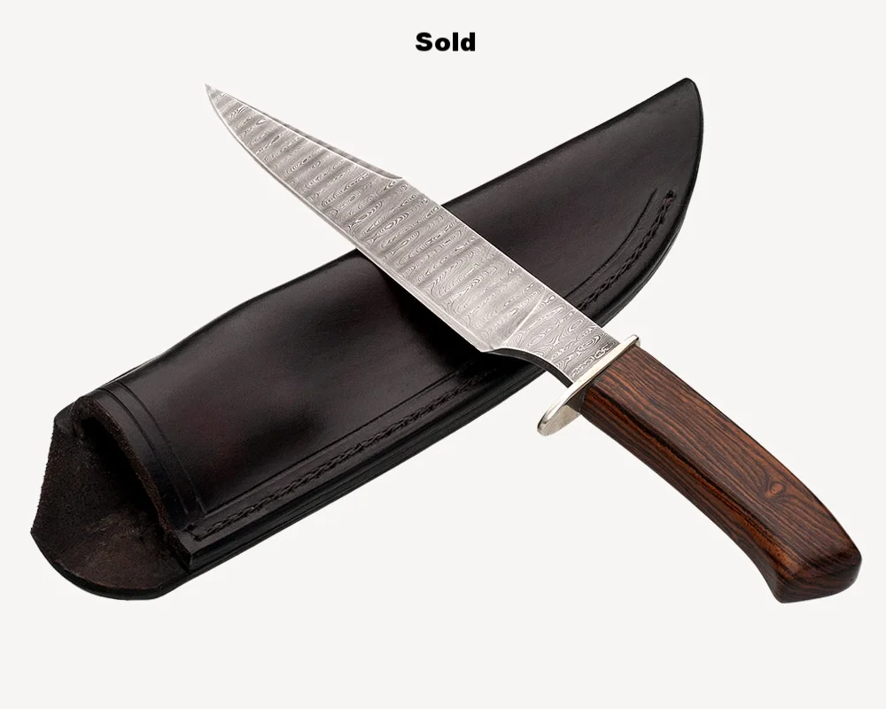 BOCOTE DAMASCUS HUNTING KNIFE (SOLD)