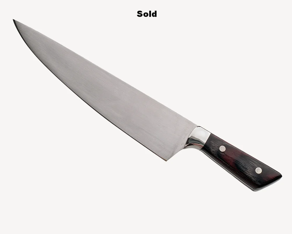 RED BLACK DYMONDWOOD CHEF KNIFE (SOLD)