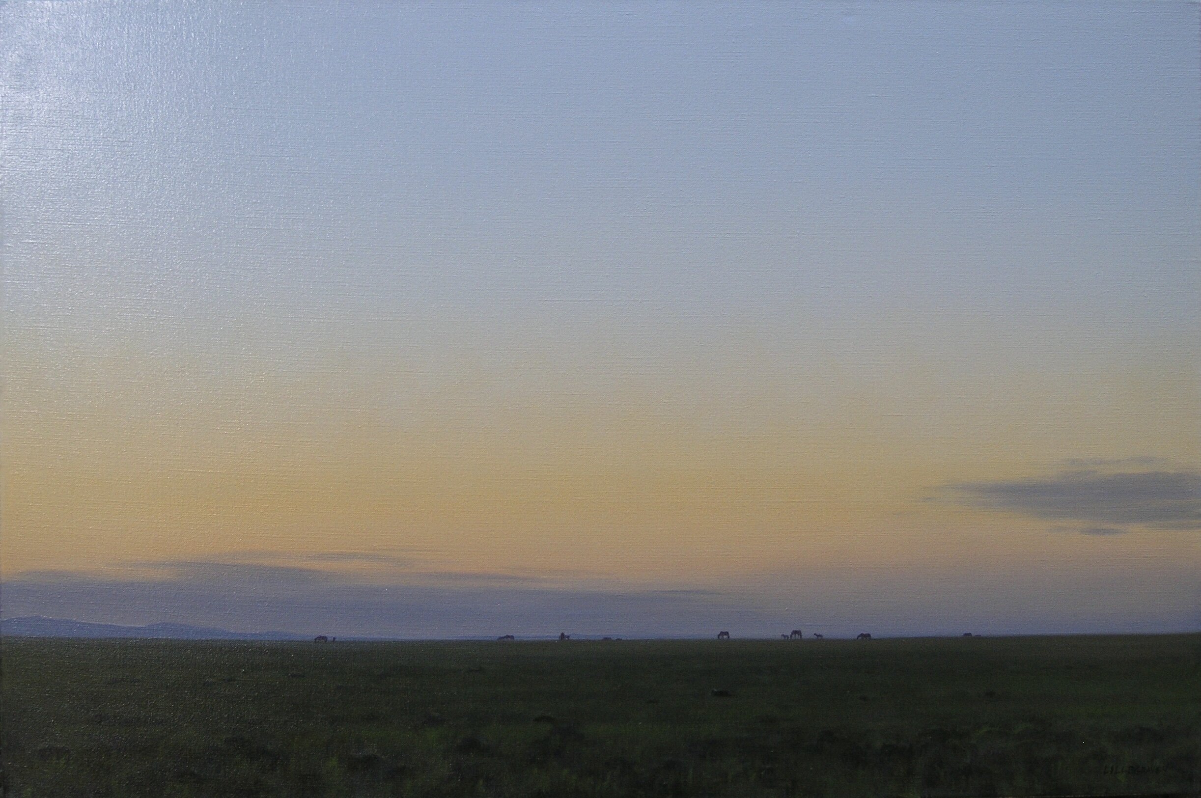 Moving into Twilight (2008) Oil on linen 24" x 36"
