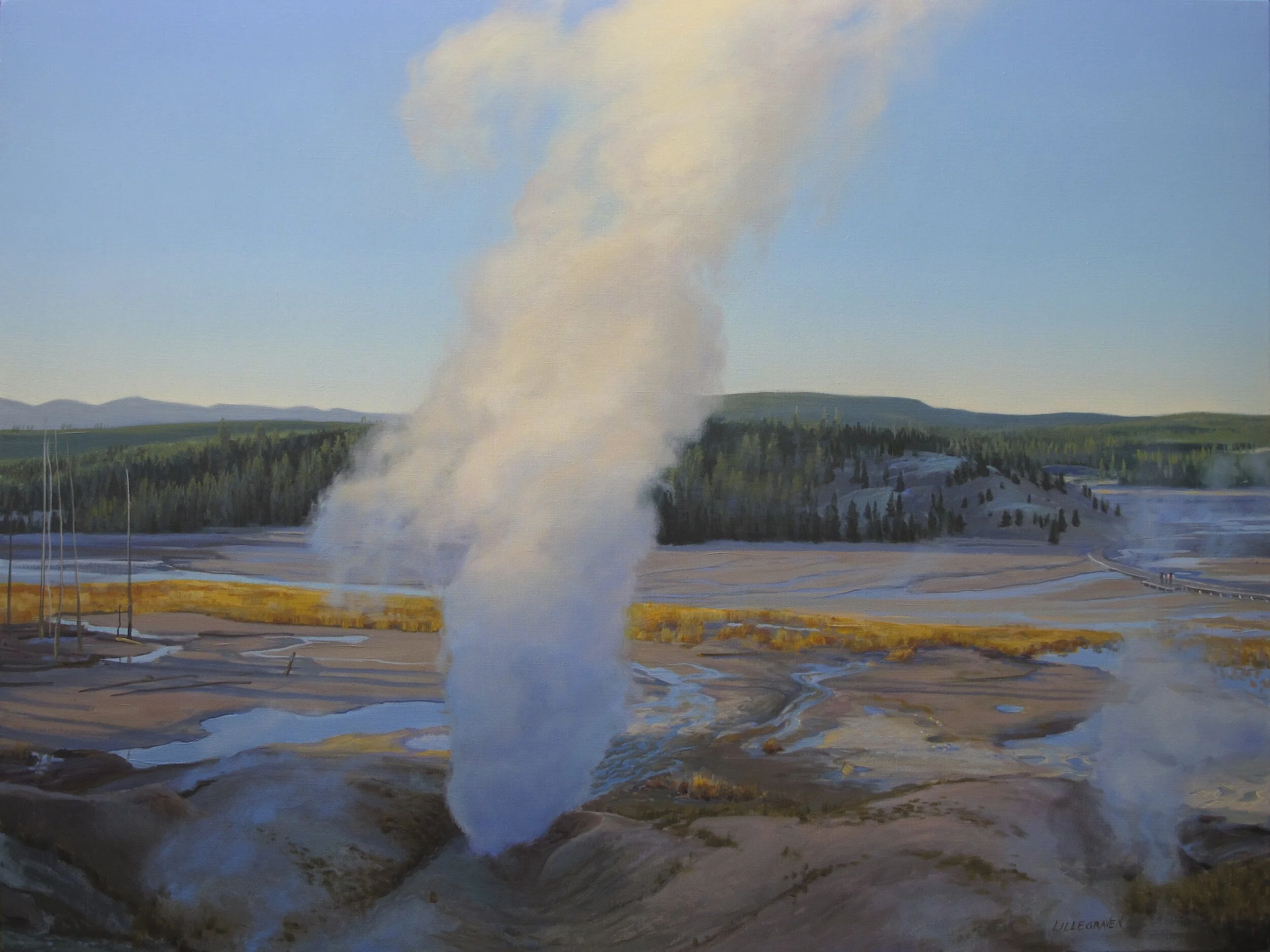 Evening Shadows, Norris Geyser Basin (2014) Oil on linen 36" x 48" $15,000