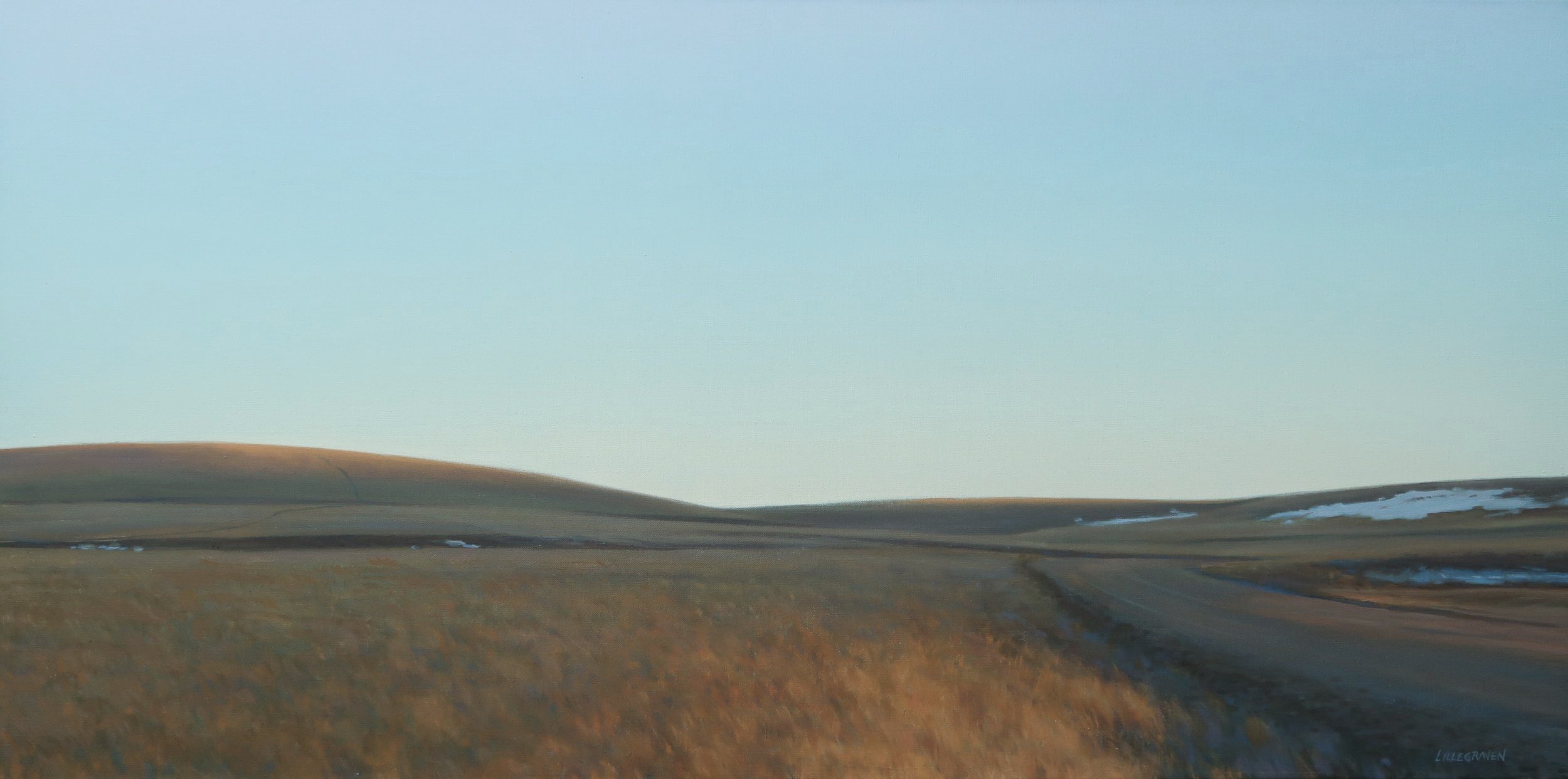 Road, Railroad, Canal, Trails (2015) Oil on linen 24" x 48" $10,500
