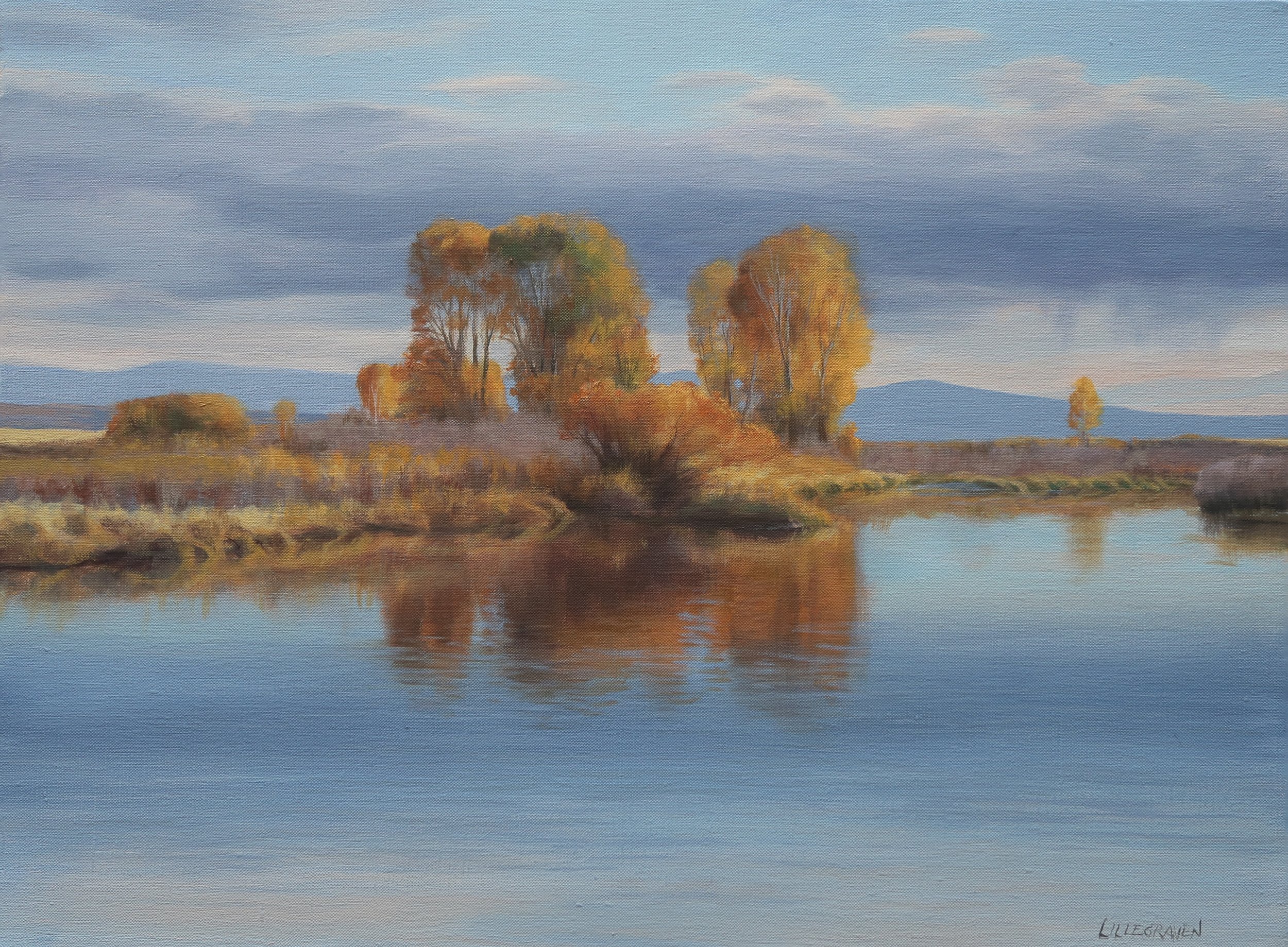 Quiet October Evening (2026) Oil on linen 18" x 24" $4500