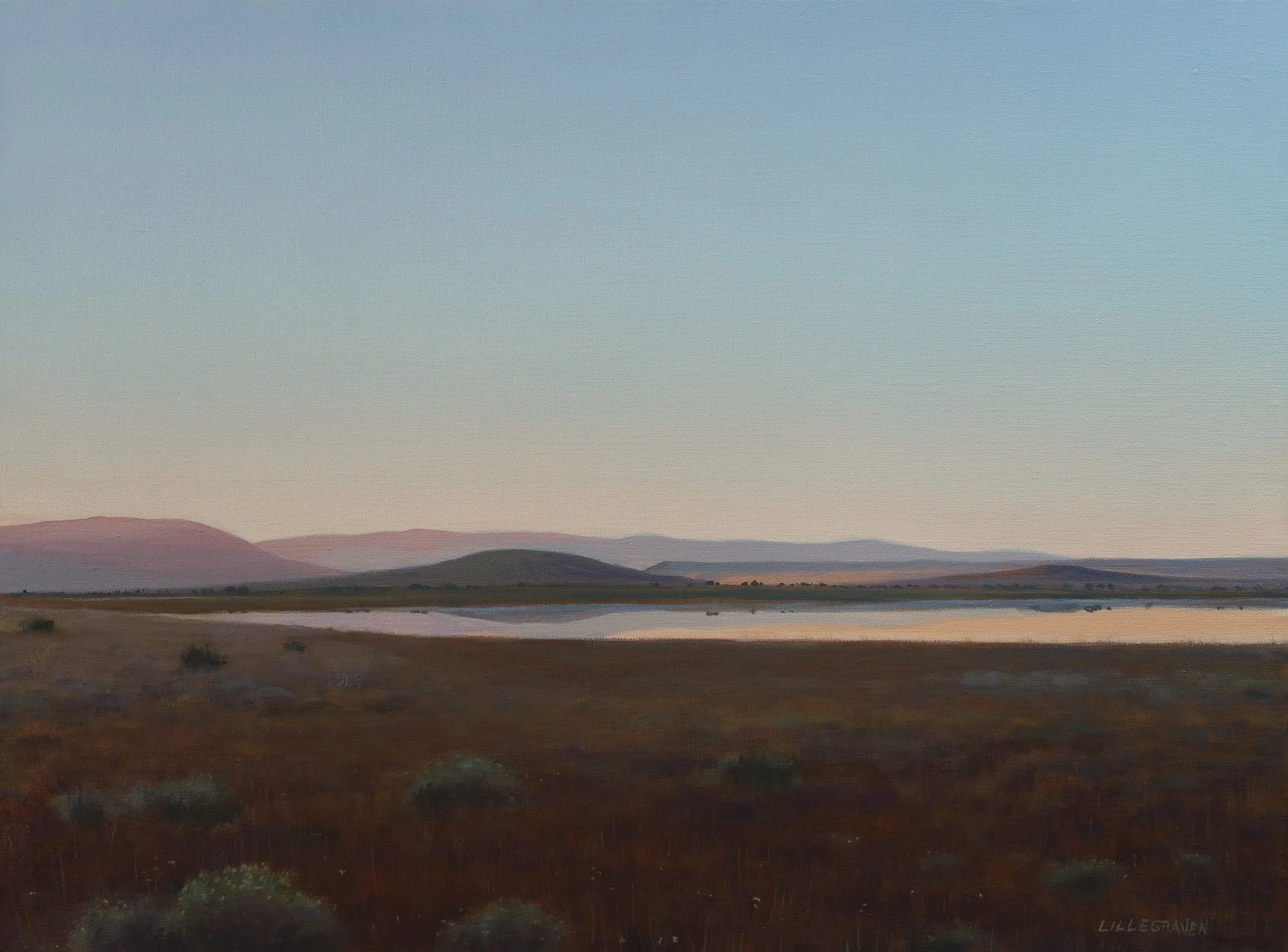 Twilight Pond (2026) Oil on linen 18" x 24" $4500