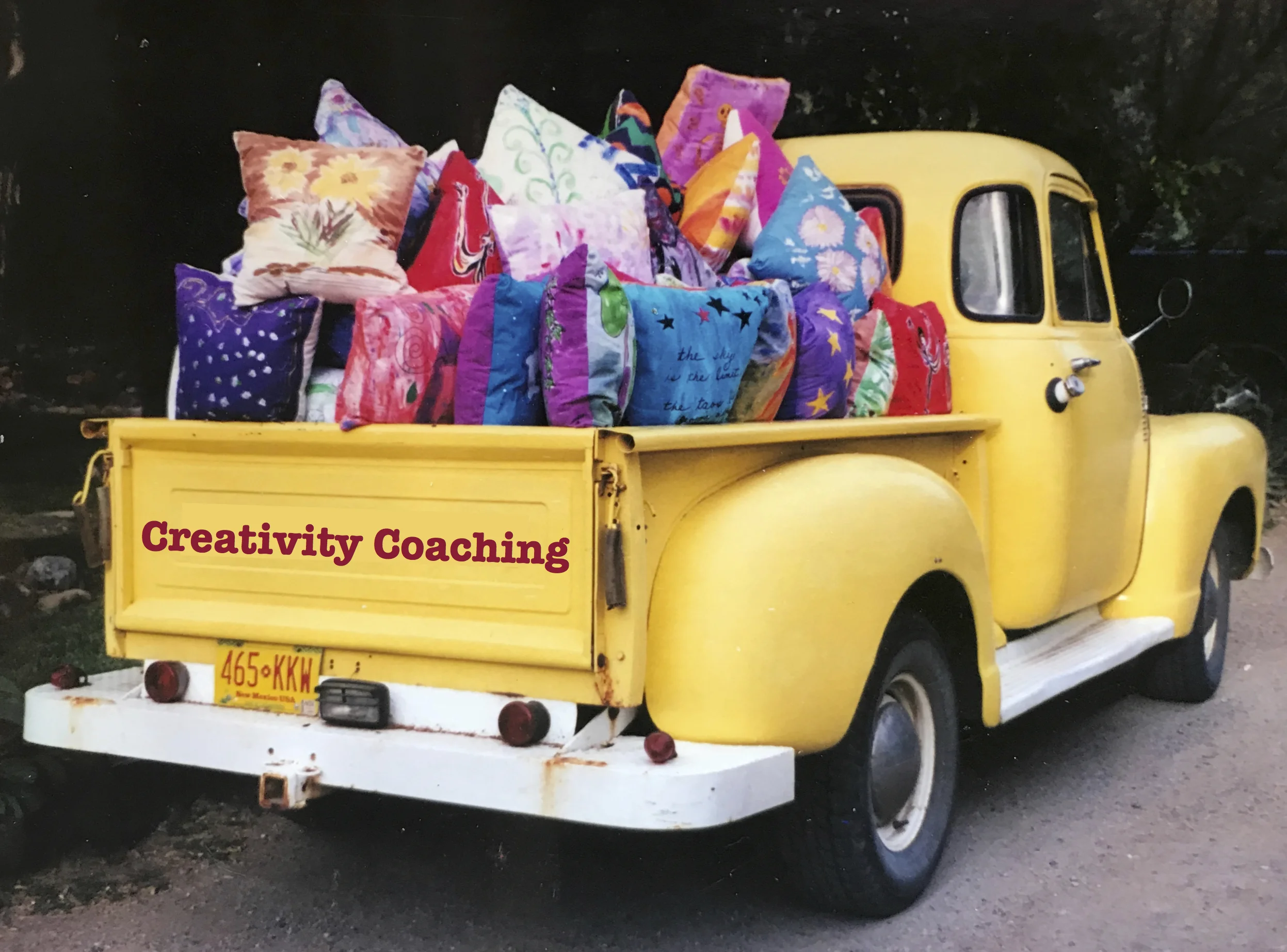 Our Artist's Way Creativity Camp participants made these pillows during a delightful week at the San Geronimo Lodge in Taos, New Mexico.