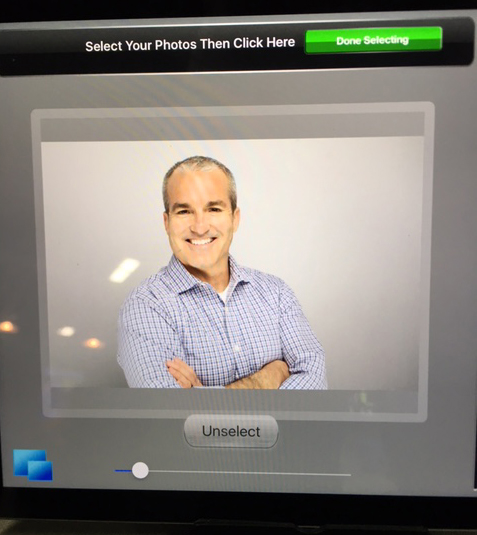 Hey David! Looking good on our iPad Kiosk social media tool.