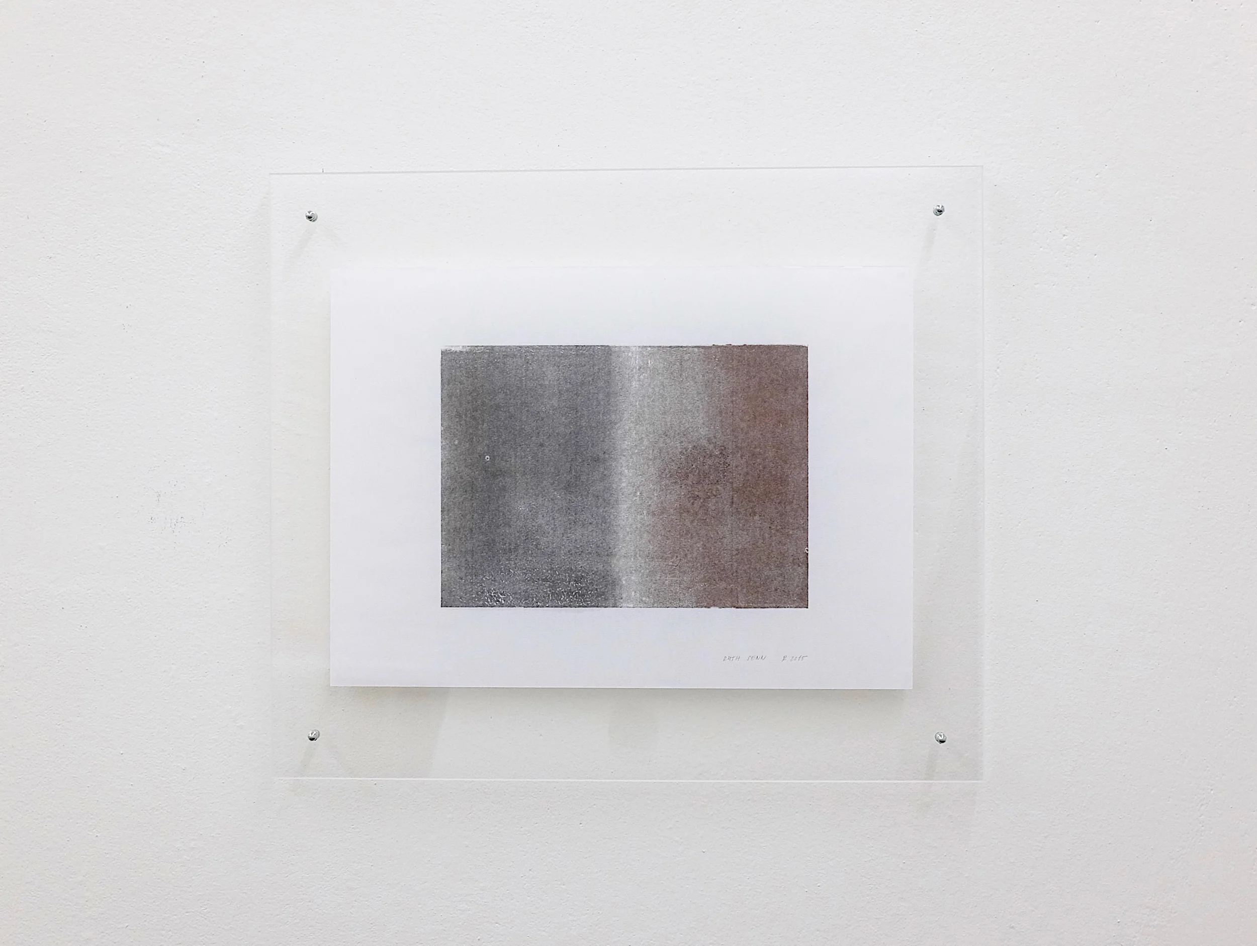 monotypie nr. 08/2015 - 15 x 21cm - öl auf japanpapier in acrylglasrahmen