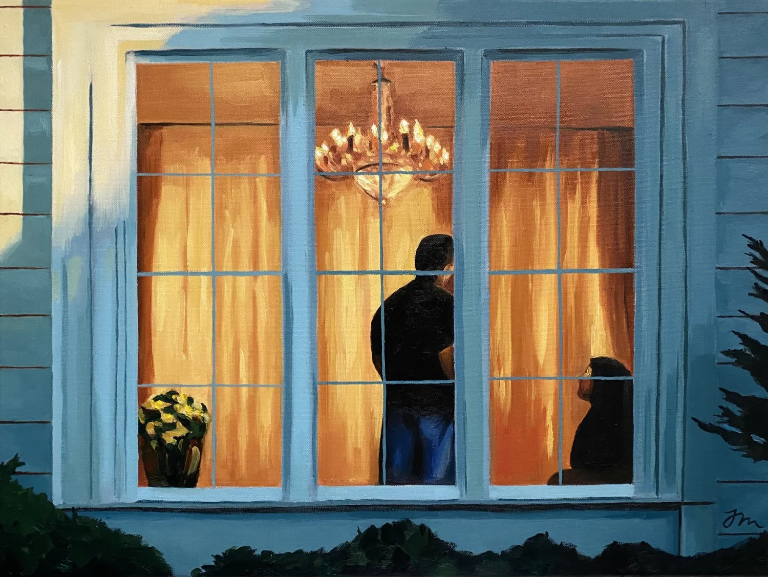   Looking In . 24x18”. Oil on canvas. 2025. 