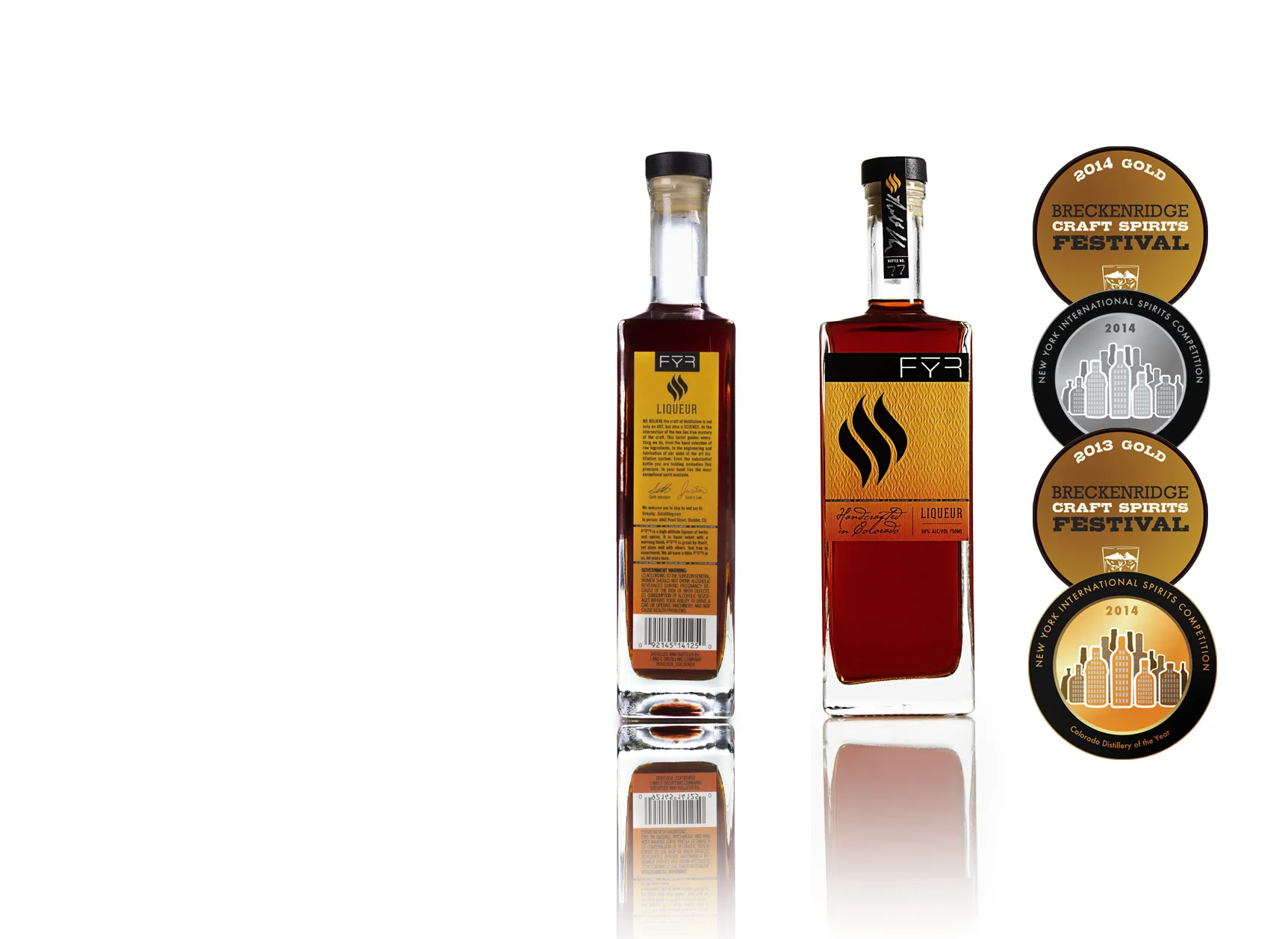FYR Liqueur 50% alcohol Handcrafted from sugar cane Fyr is a high altitude liqueur of herbs and spices. It is liquid velvet with a warming finish. FYR is great by itself, yet plays well with others, feel free to experiment. We all have a little in us, let yours burn.