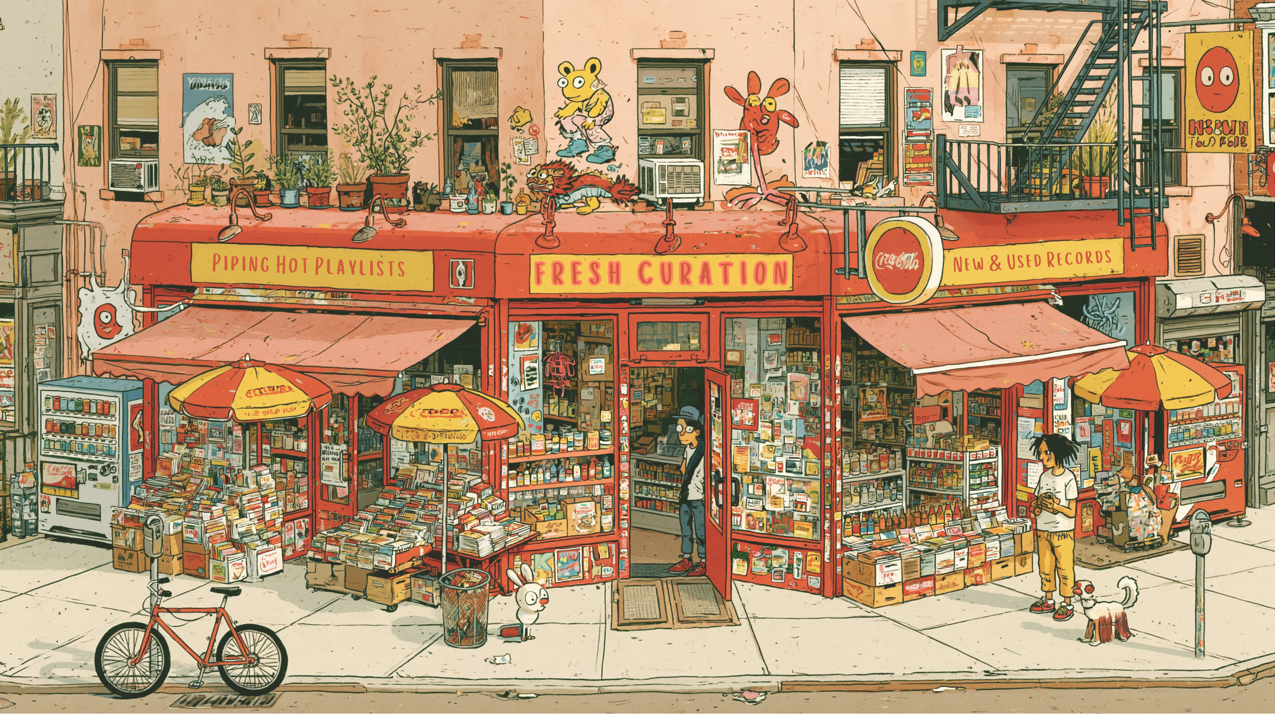 Made up image of crazy store that sells curation
