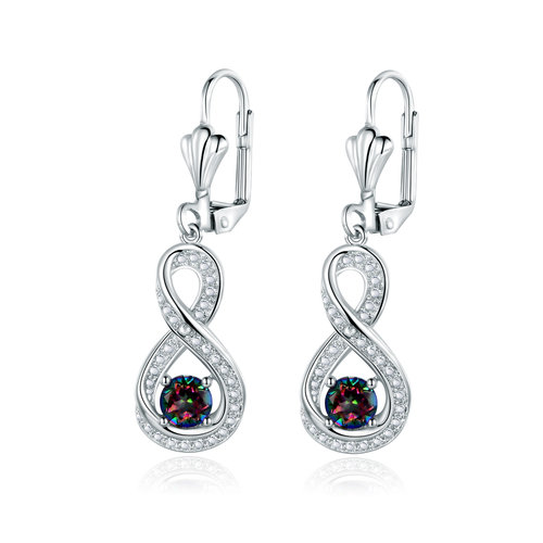 Mystic Topaz Diamond Accent Infinity Drop Earrings Rmont Mystic Topaz Diamond Accent Infinity Drop Earrings Er5078 Jpg