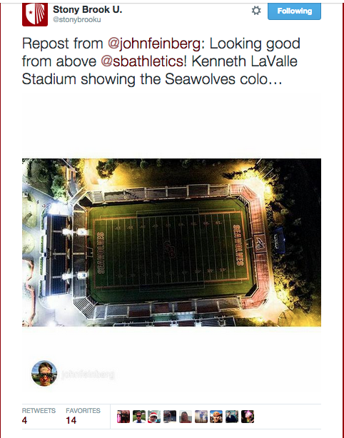 SBU Twitter Mention:Retweet of Football Field.png