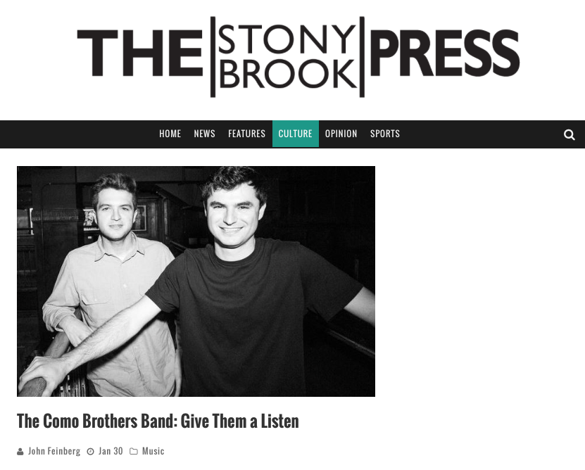 The Como Brothers Band: Give Them a Listen - Stony Brook Press