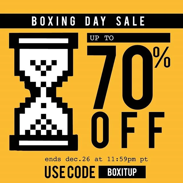 BOXING DAY &nbsp;HAS COMMENCED... 50% OFF SITE WIDE WITH SELECT STYLES ALREADY REDUCED. &nbsp;USE CODE: BOXITUP AT CHECKOUT