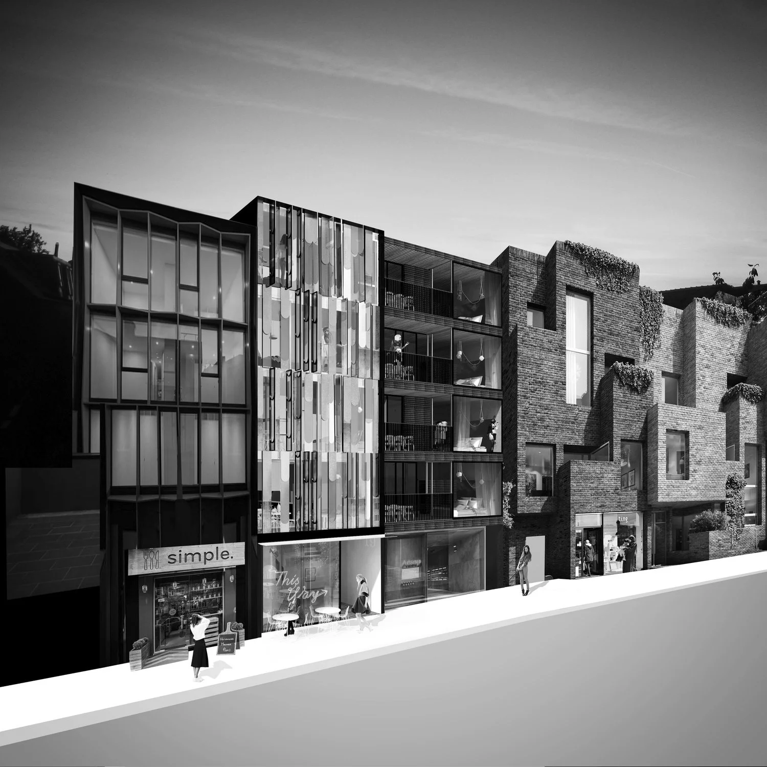 Atelier Aitken Vinegar Lane Apartments B&W.jpg