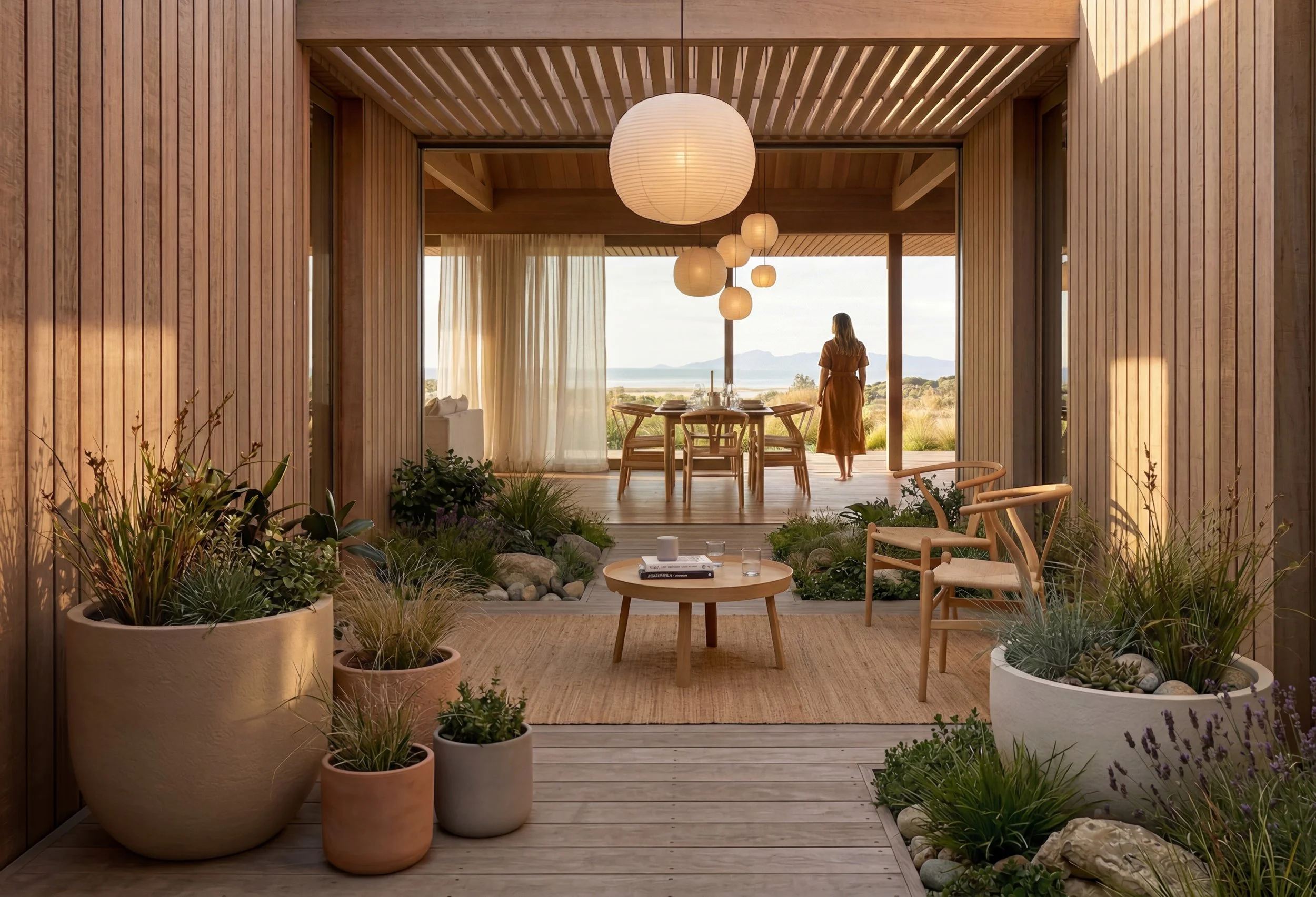 Tara Iti courtyard home by Jo Aitken view to sea.jpg