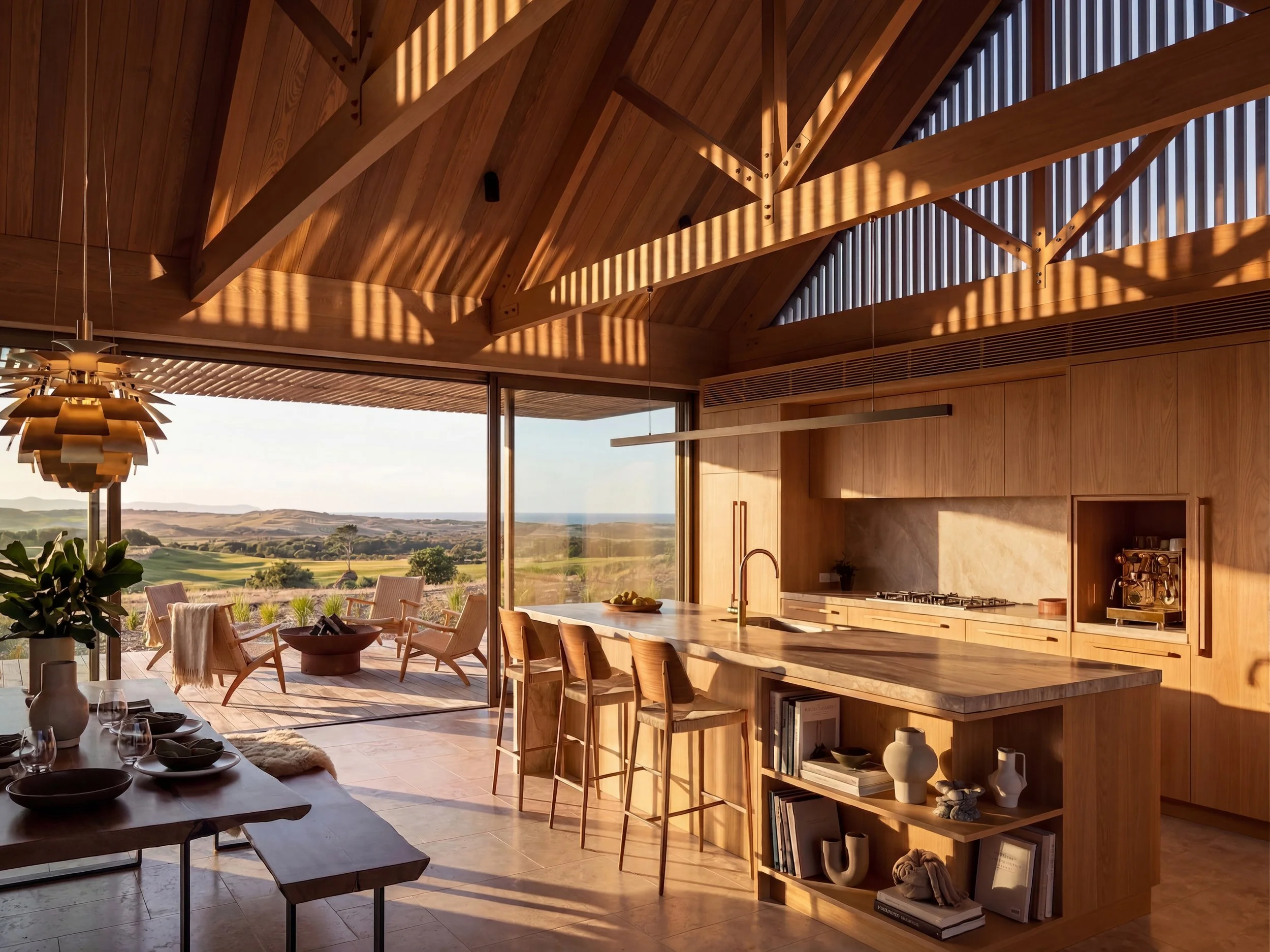 Tara Iti courtyard home by Jo Aitken - kitchen dining.jpg