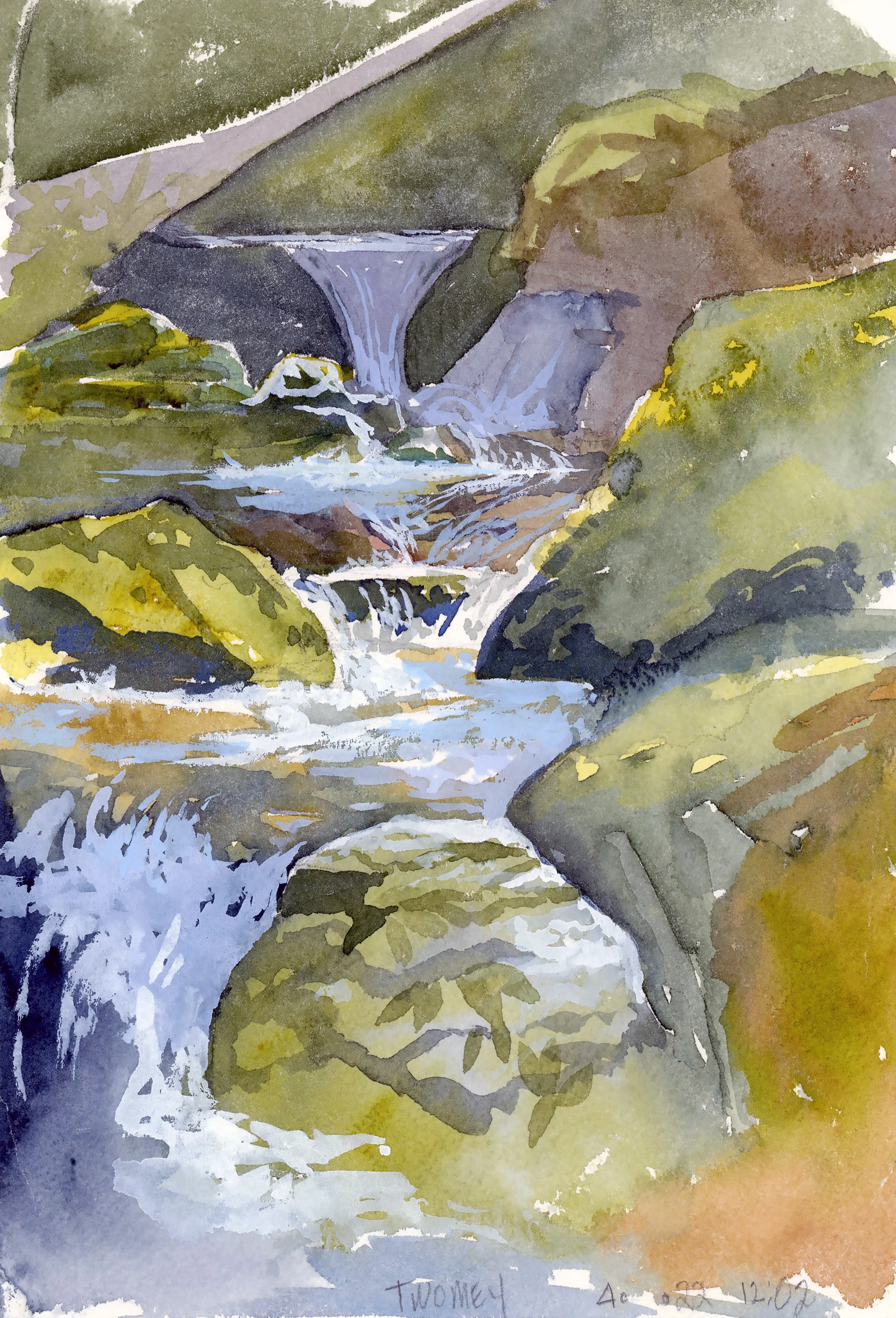 Upper Falls Early Spring (7.25" X 10.25") $300