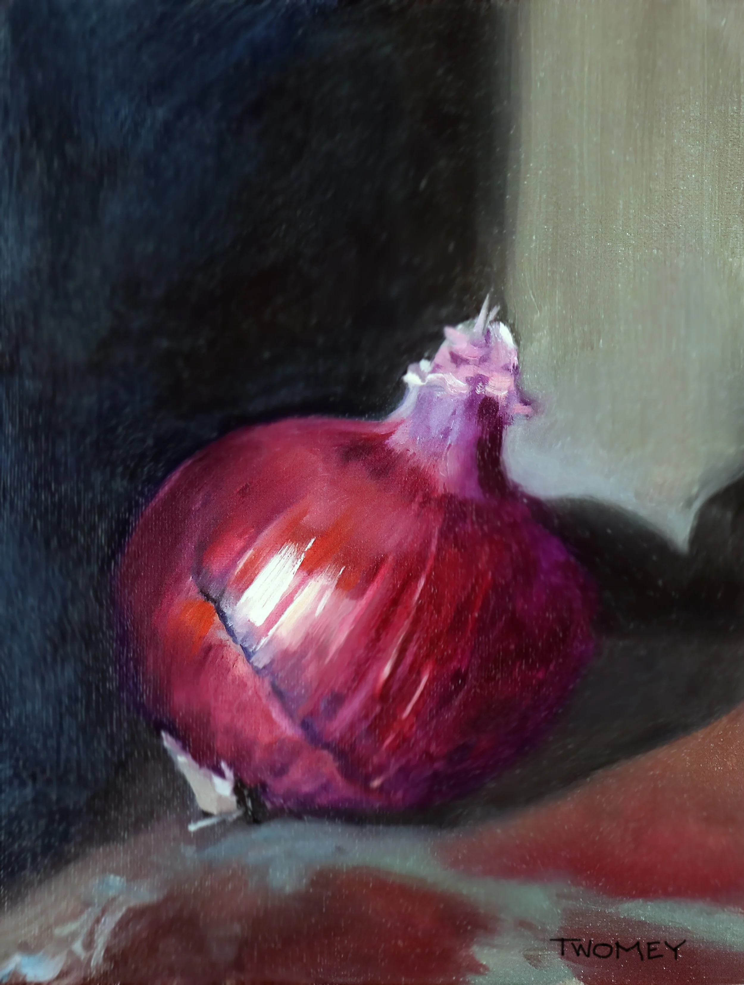 "Mood Of The Onion" (6 X 8", 2024)