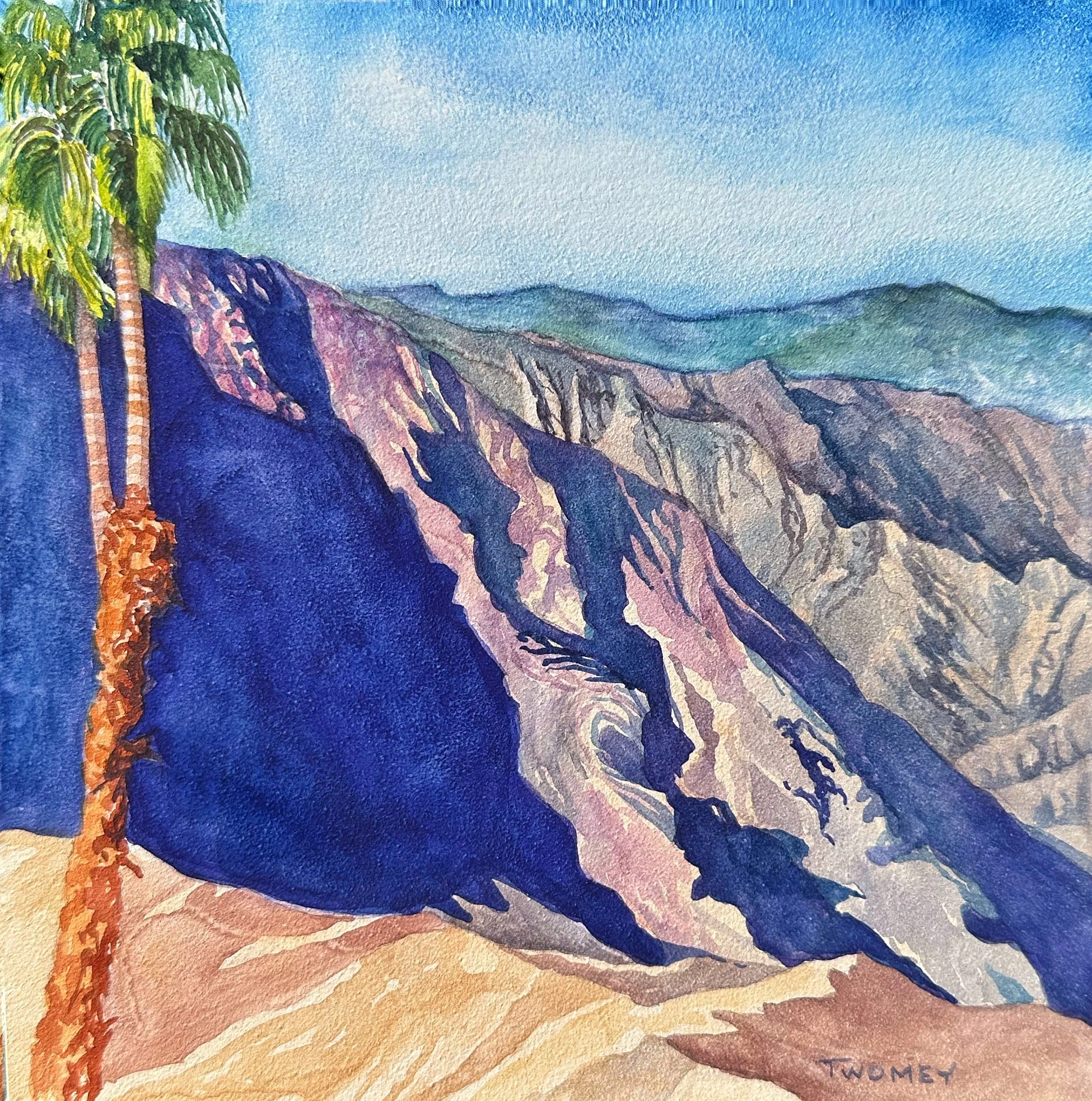 Palm And Desert (Contemporary Fresco, 12 X 12")