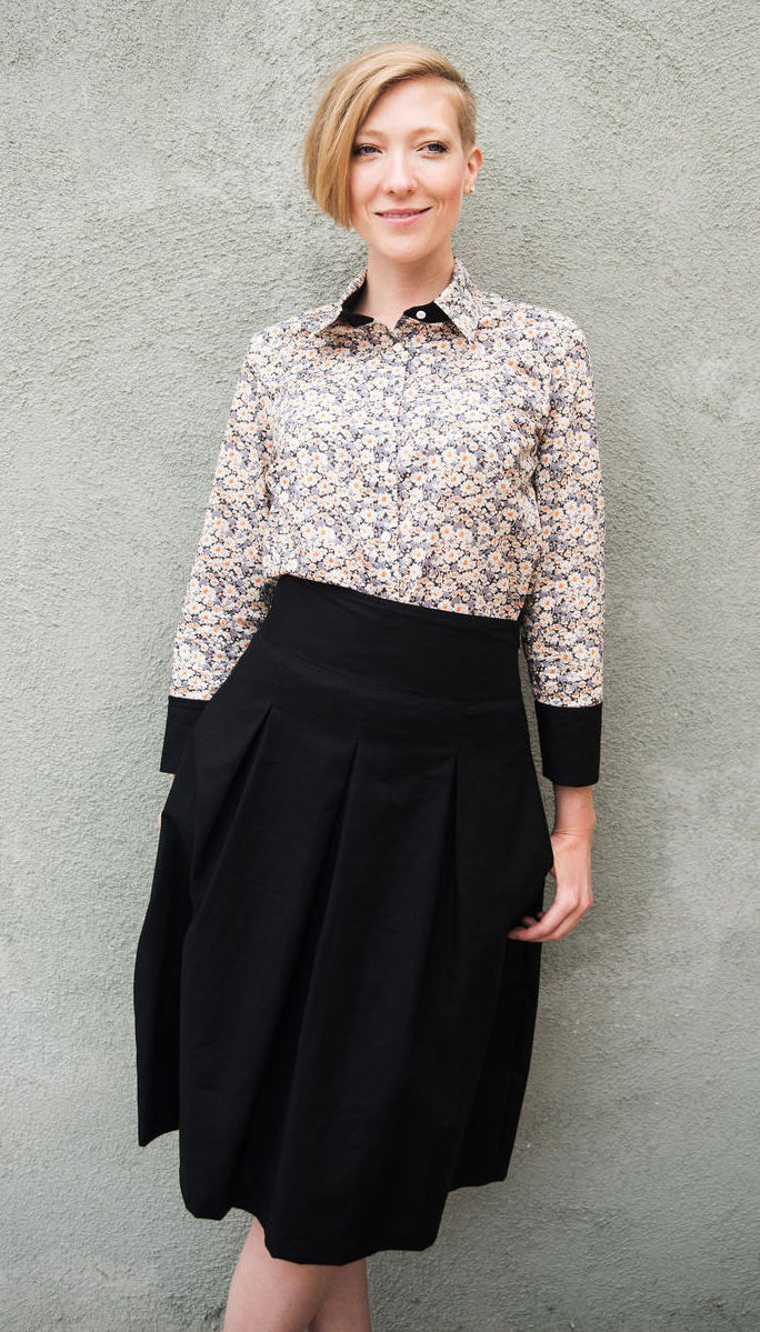 High Waisted Midi Skirt with Pockets