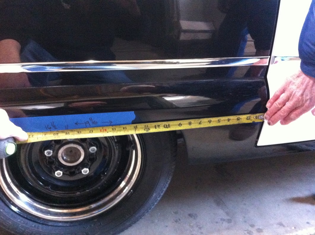 The wheelbase came in almost and inch different side to side, with the rear axle crooked too.