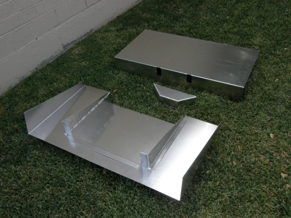 Gas tank with sump before welding