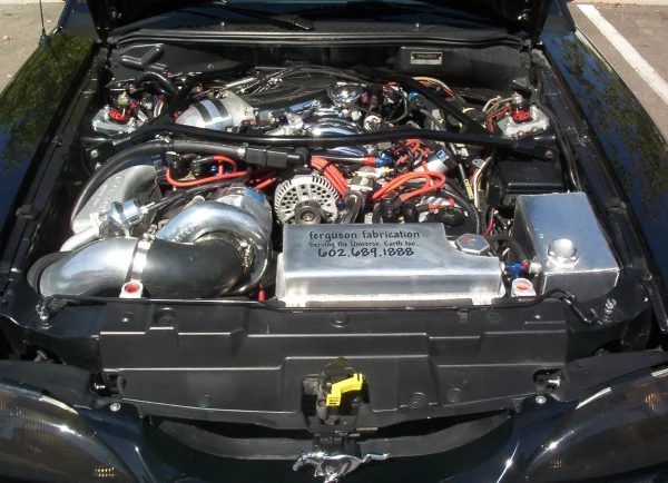 Vortex supercharged Saleen Mustang Engine Bay