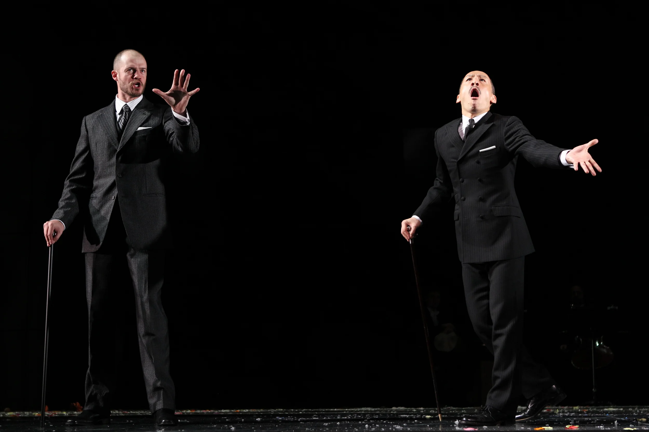  As Cleomenes in THE WINTER'S TALE directed by Liz Diamond at Yale Rep In New Haven. With Francis Jue. Photo by Joan Marcus. 