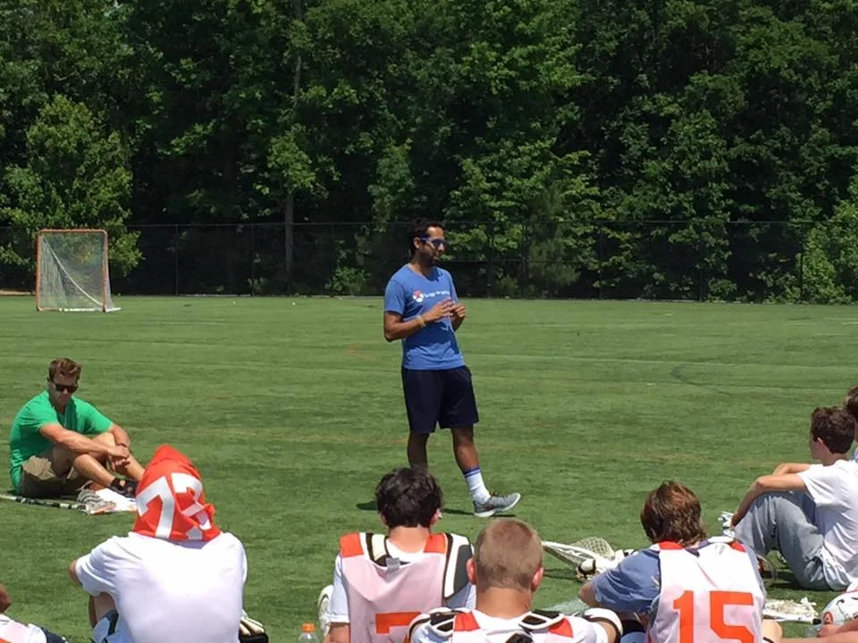 LTN Executive Director, Javier Silva speaking to the boys during Training Camp. 