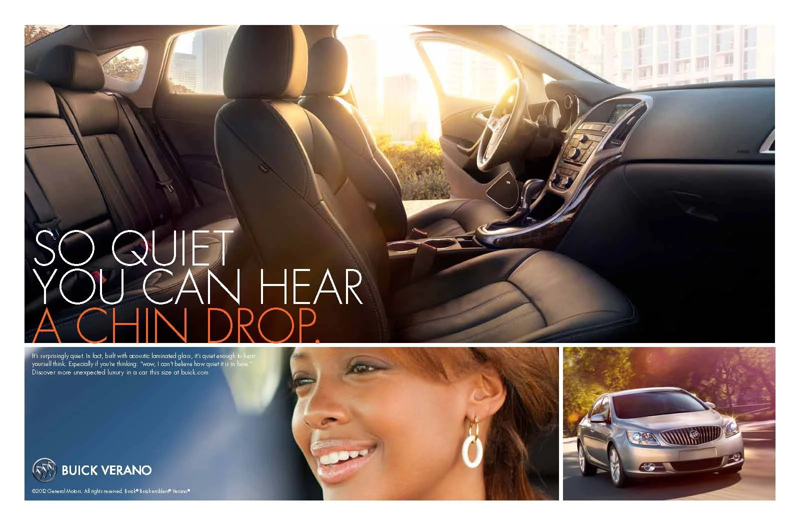 Buick Verano "So Quiet You Can Hear A Chin Drop."