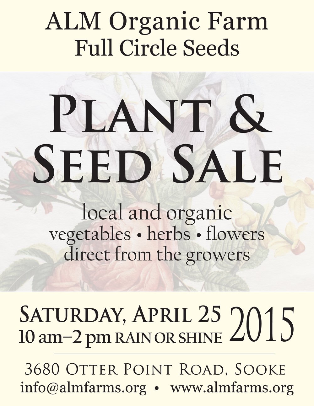 ALM Organic Farm 2015 Plant & Seed Sale — ALM Organic Farm